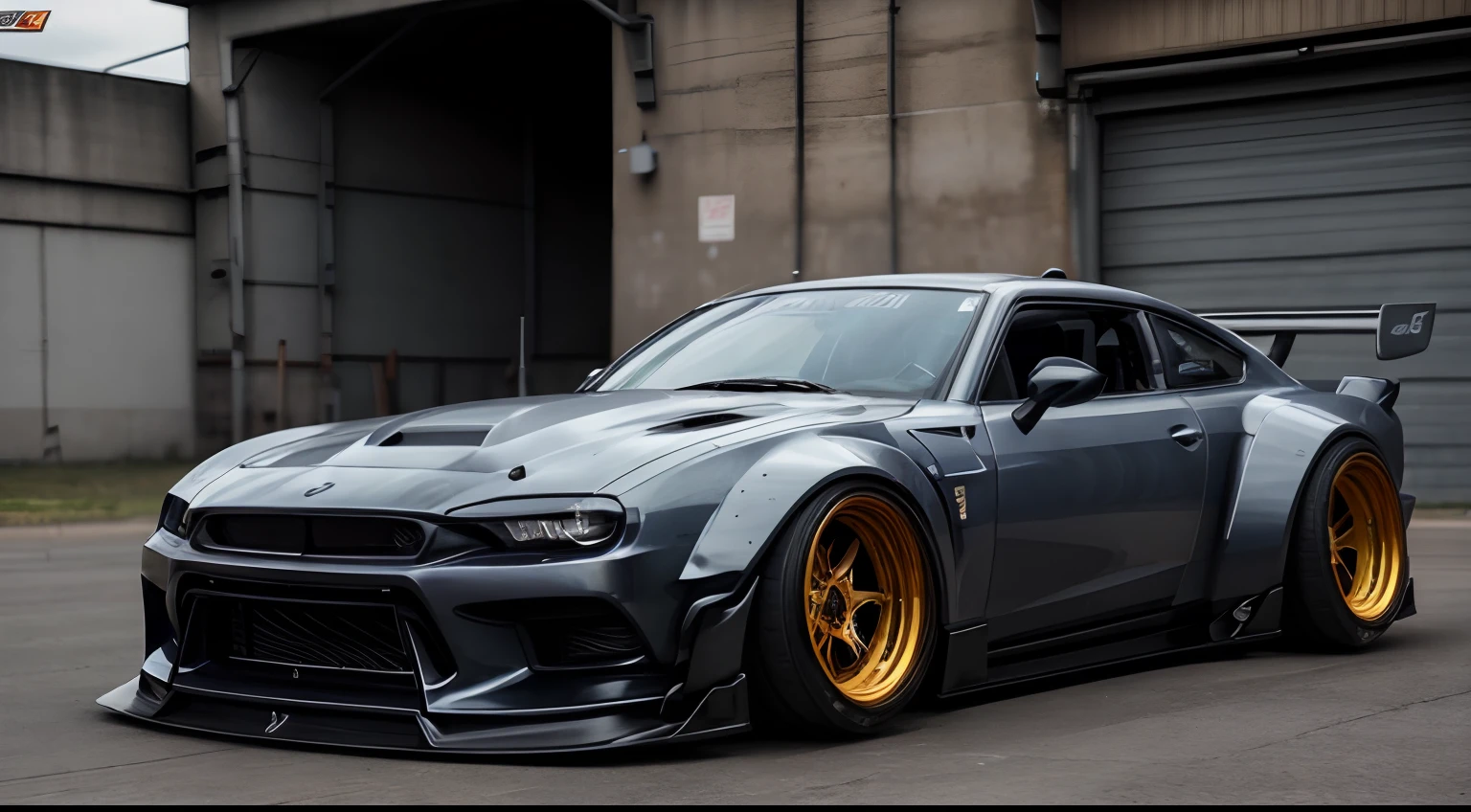 (LB-WORKS Full Complete: Liberty Walk)、(86 GT)、(Flashy design)、Live-action、in detail、Deep Rim、Wide tires、car park、