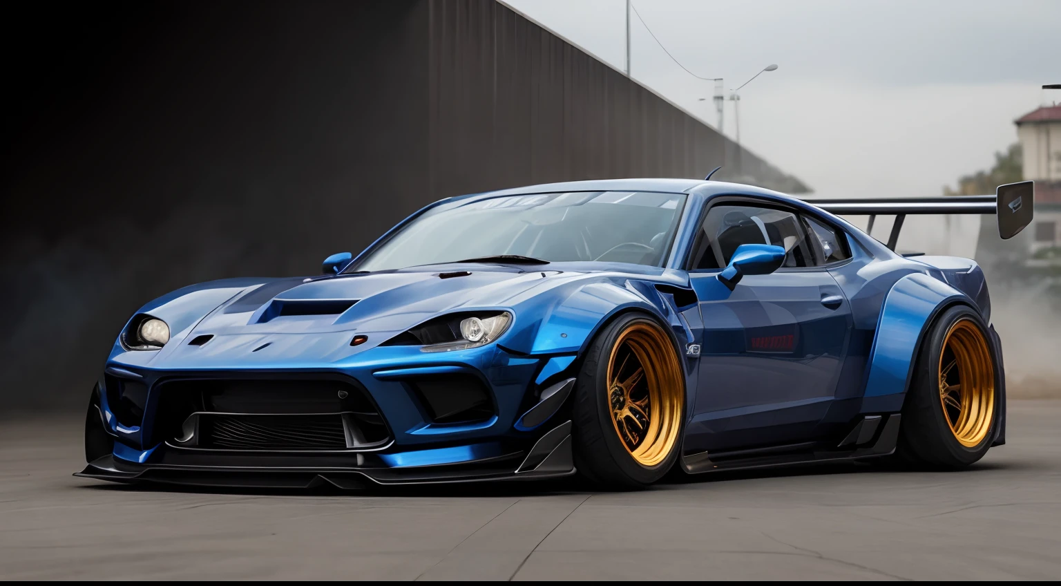 (LB-Works Full Complete: Liberty Walk)、(86 GT)、(Hypercar)、(Flashy design)、Live-action、in detail、Deep Rim、Wide tires、car park、