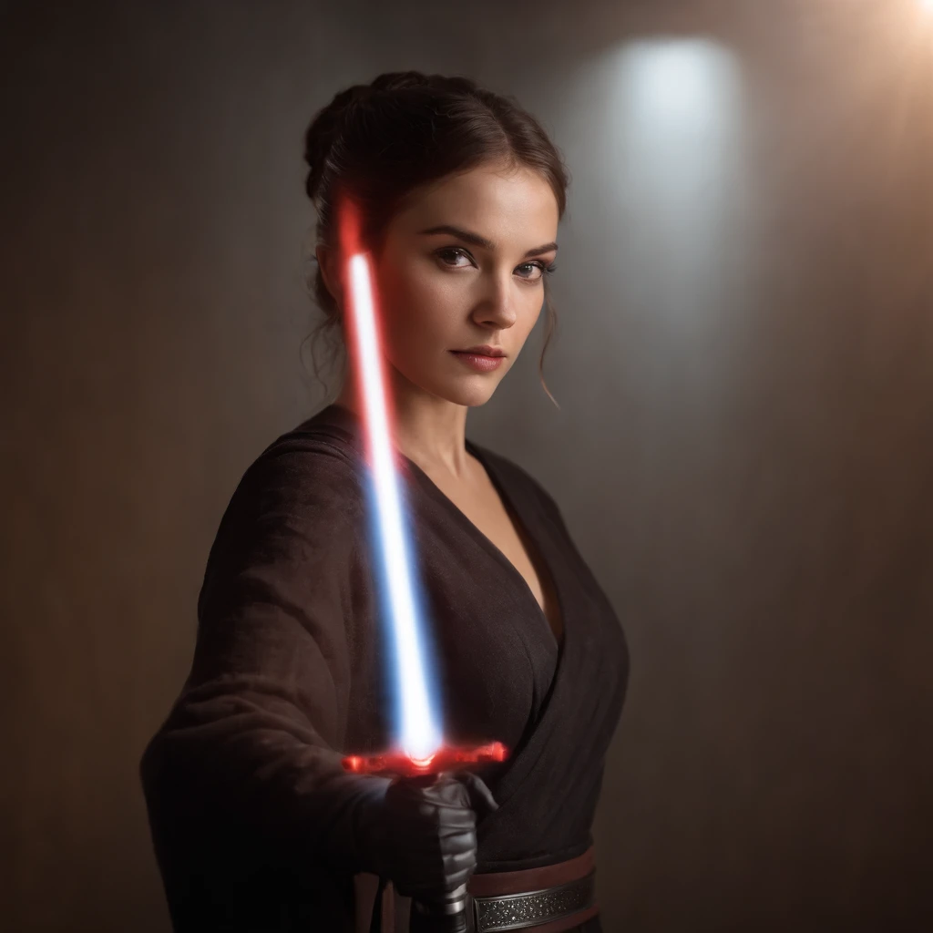 Mulher em um manto segurando um sabre de luz em um quarto escuro, segurando sabre de luz 4 k, Jedi Feminino, rei, Jedi com sabre de luz, com espada de sabre de luz, Personagem de Star Wars, sem sabre de luz, segurando um sabre de luz, com sabre de luz, Papel de parede Cal Kestis LightSaber, Papel de parede com sabre de luz 4K, segurando um sabre de luz vermelho