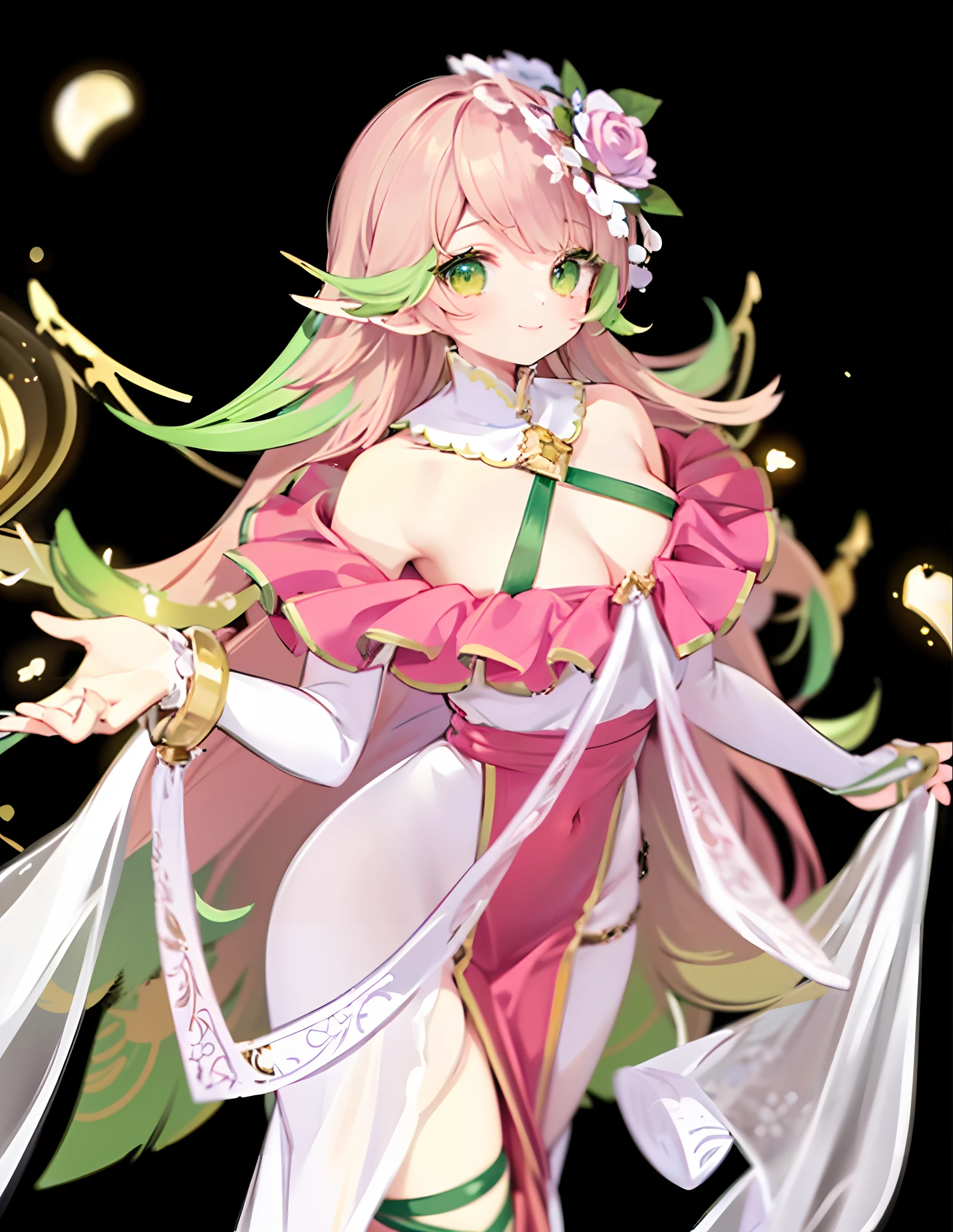 ((tmasterpiece:1.4,best qualtiy))+,(hyper-detailing)+,(Ultra-detailed eyes)+,(Ultra-detailed hair)+,Yellow-green eyes,Girl with a smile