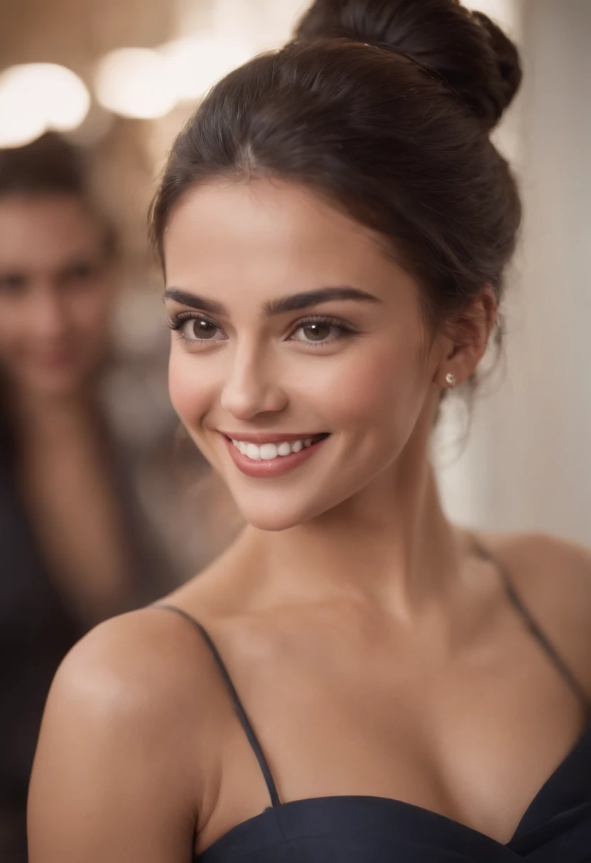 mulher latina sonriendo sin ropa sensualizando