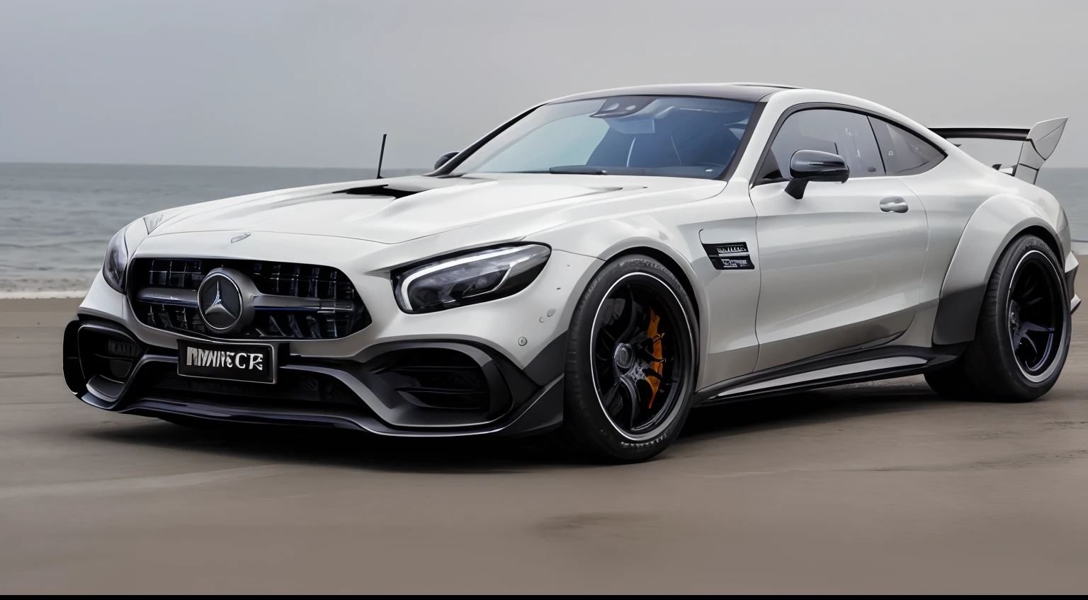 ((Mercedes-AMG Hyper Carwan ))、in detail、Maxton Design Aero Parts、Flashy design、realisticlying、Deep Rim、Wide tires、car park、