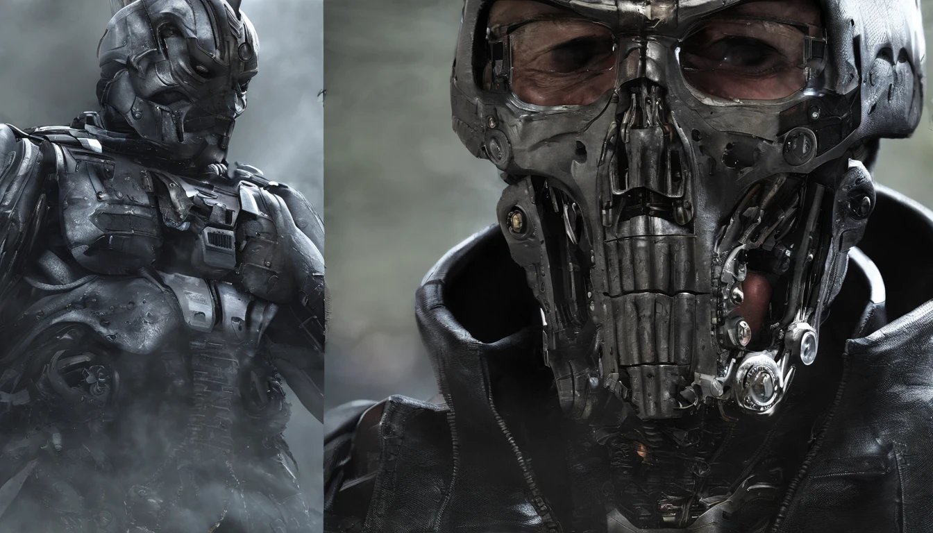 filme "Terminador" em estilo anime, Arnold Schwarzenegger, John Connor, Sara Connor, Exterminador T-800, Exterminador T-1000