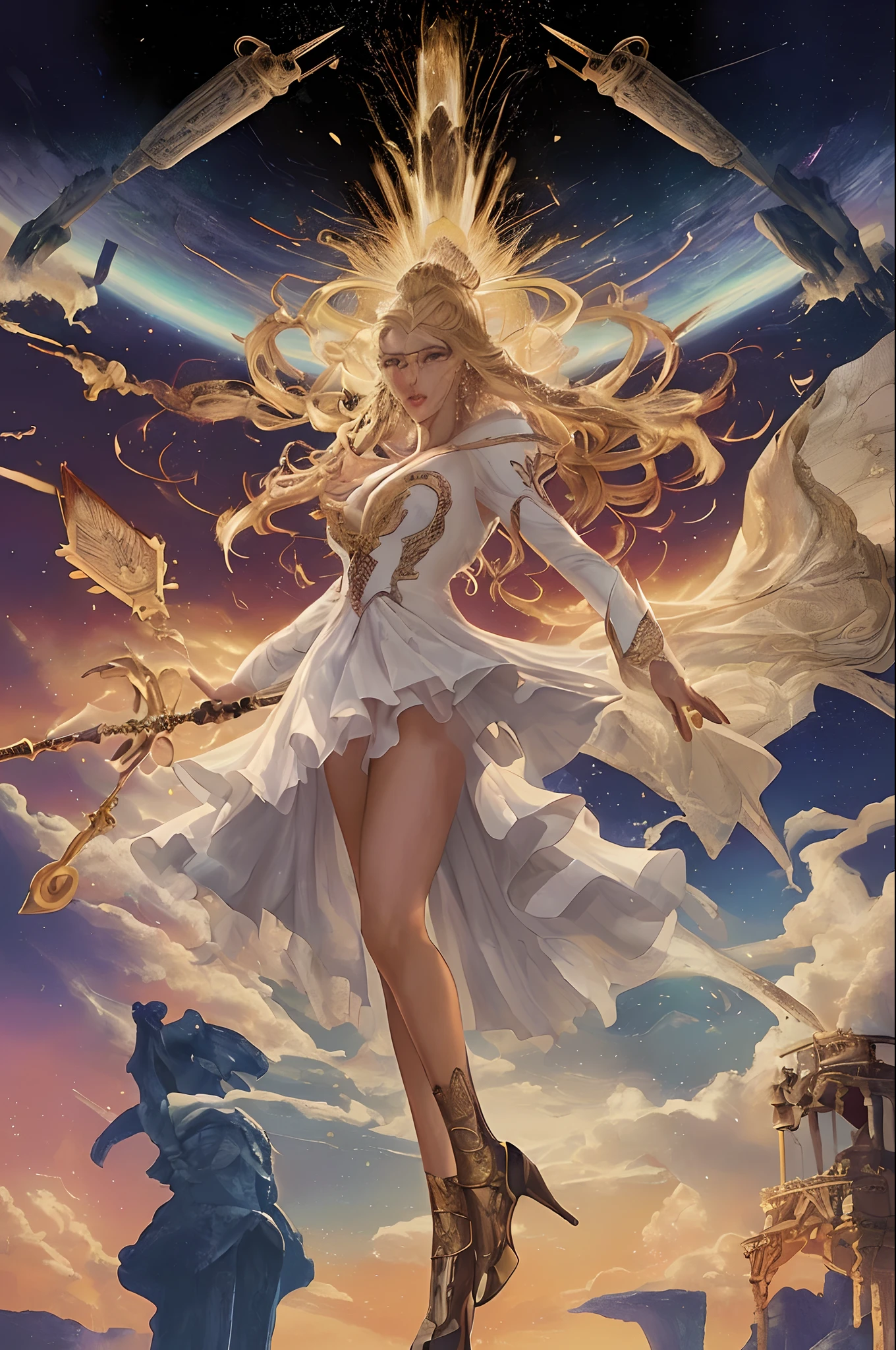 master part, best quality, extremamente detalhado, Absurdo, Roupas expressivas, fine fabric emphasis, ray tracing, estilo fantasia, Tachi-E, 1girl, magia, fantasia, Pernas lindas, fazendo magica, Magic Circles, Magic staffs, Intenso, Solose, preencher a tela, spacecraft, missile, blast, fantasiada,linguado,(Close-up), Power suit,
(revista:1.3), (estilo de camada:1.3), fashionable, Woman, Vibrando, roupa de banho, Posando, testa, Colouring, Dynamic, Background Story, Elementos, confiante, expression, propriedade, statement, accessory, majestoso, Enrolada, ao redor, Tocar, prix, Texto, cobrir, ousado, commanding attention, title, elegante, Fonte, cativante, manchete, maior, cego, moderno, na moda, foco, moda,
