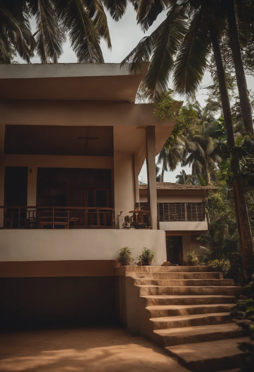 wide angle shot Architectural modern house in sierra leone