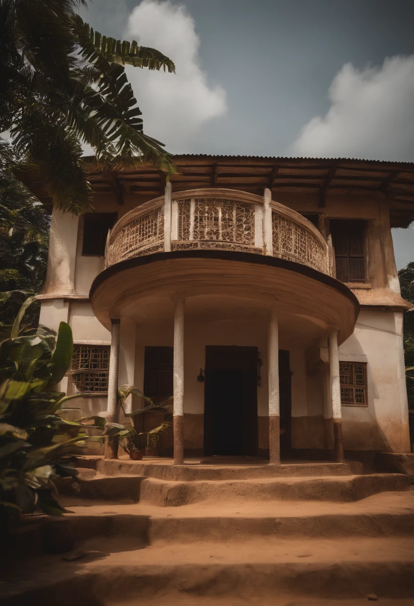 wide angle shot Architectural house in sierra leone