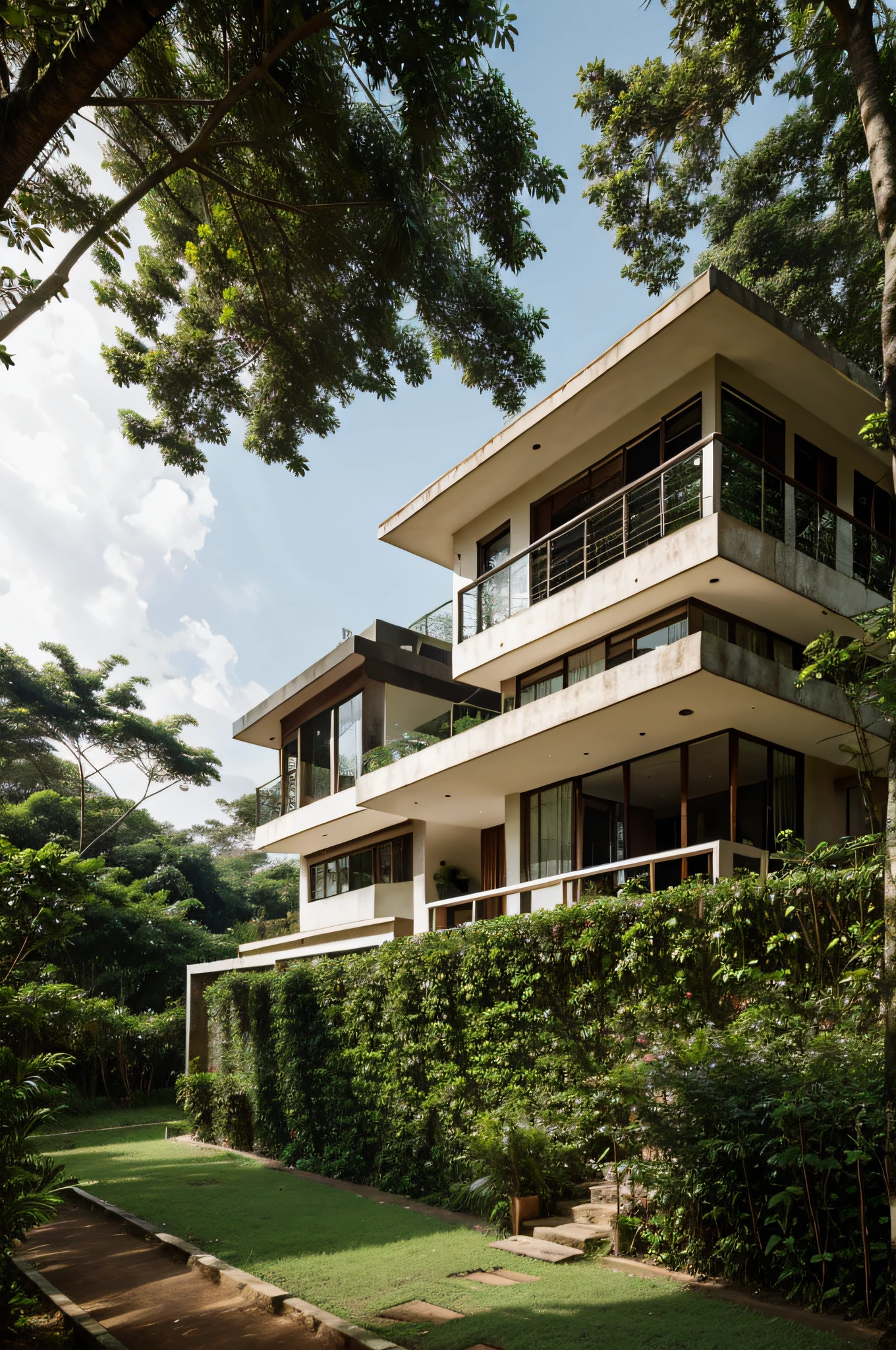 Architectural modern house in the forest of sierra leone