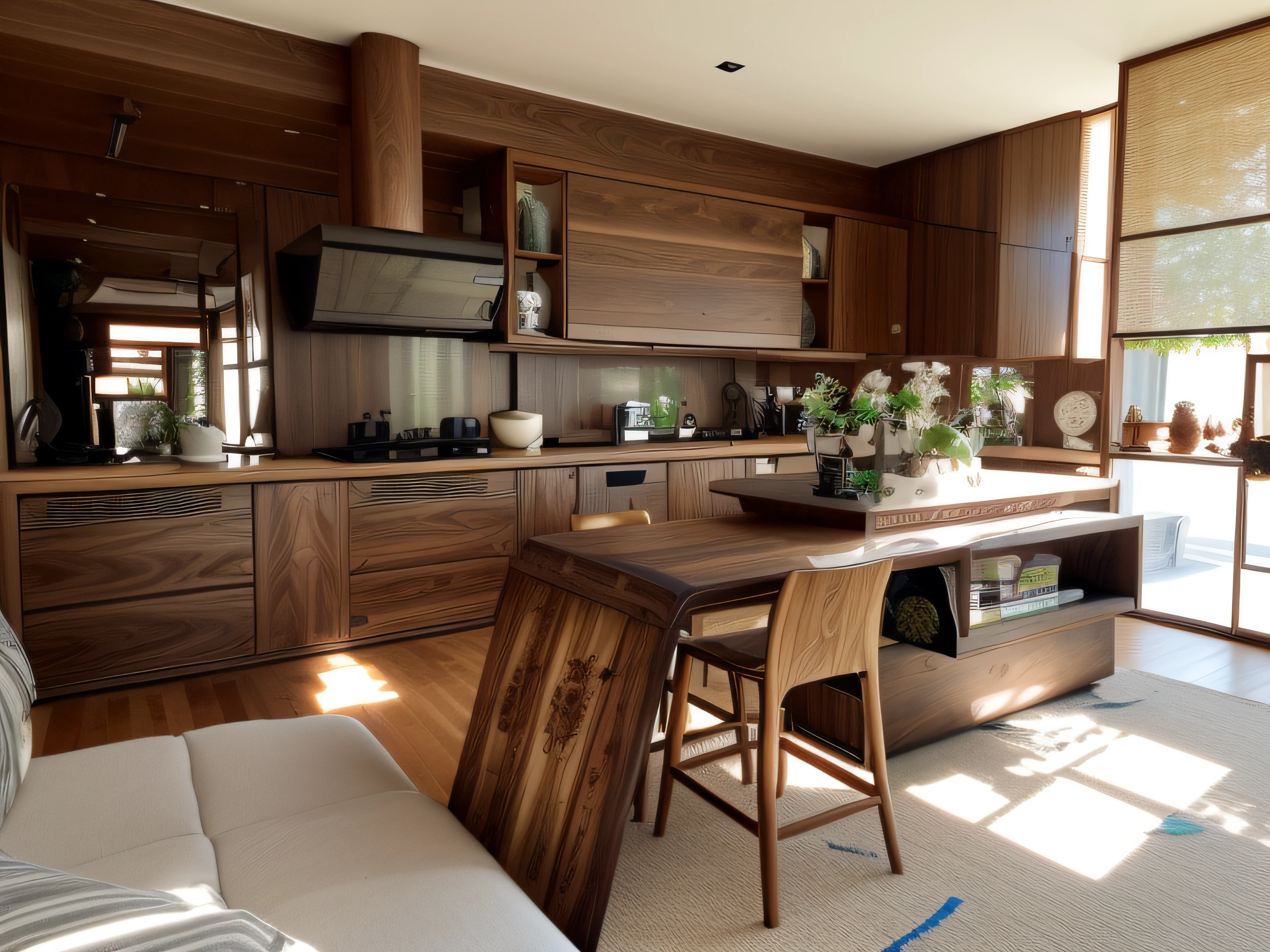 interior design、Crazy detailed wide-angle building photos、cozy contemporary living room、(Bright warm sunshine 1:0.1)、award-winning contemporary interior design、Landscapes、DL、a chair、in a house、wooden floor、window、dining room、east asian east asian architecture、Sliding paper doors、lamp lights、buliding、walnut grain、naturey、Cups、A plant、interior design、Insert lights and shadows、depth of fields、low illuminance walnut_furniture (11) flower, food, day, indoors, bag, cup, pillow, book, no_humans, window, bed, fruit, chair, table, sunlight, bottle, plant, curtains, box, scenery, couch, wooden_floor, realistic, door, clock, cushion, shelf, vase, statue, painting_(object), still_life, carpet, picture_(object), rug, reflective_floor