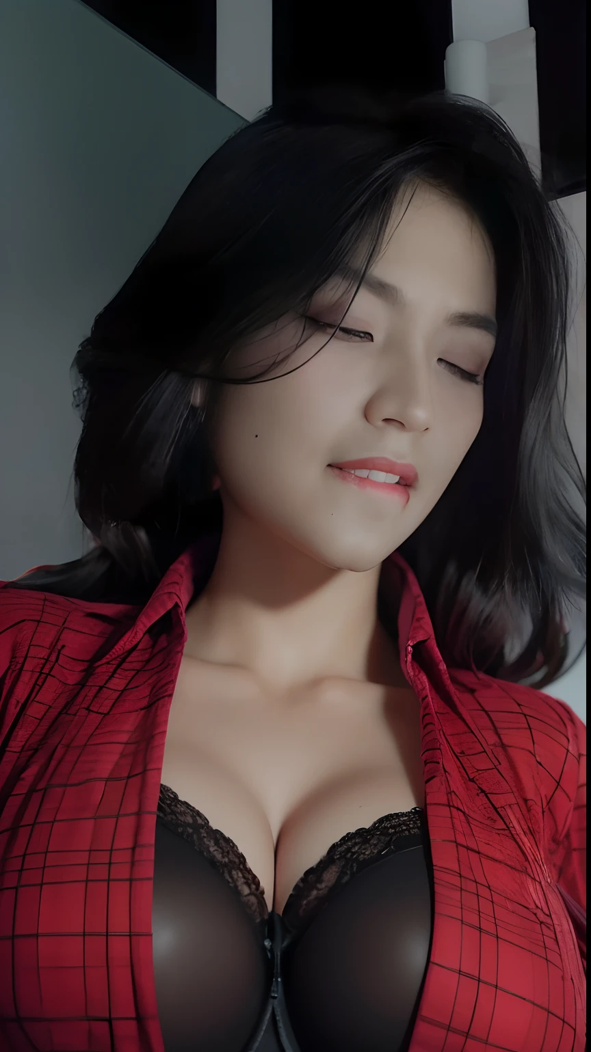 (Large C breast: 1.6), sexy breast, cleavage, (open front clothes: 1.3), sexy bra, real skin, realistic skin, real breast, realistic breast, detailed skin features, detailed clothes features, body proportions, voluptious body, ultra-detailed,
