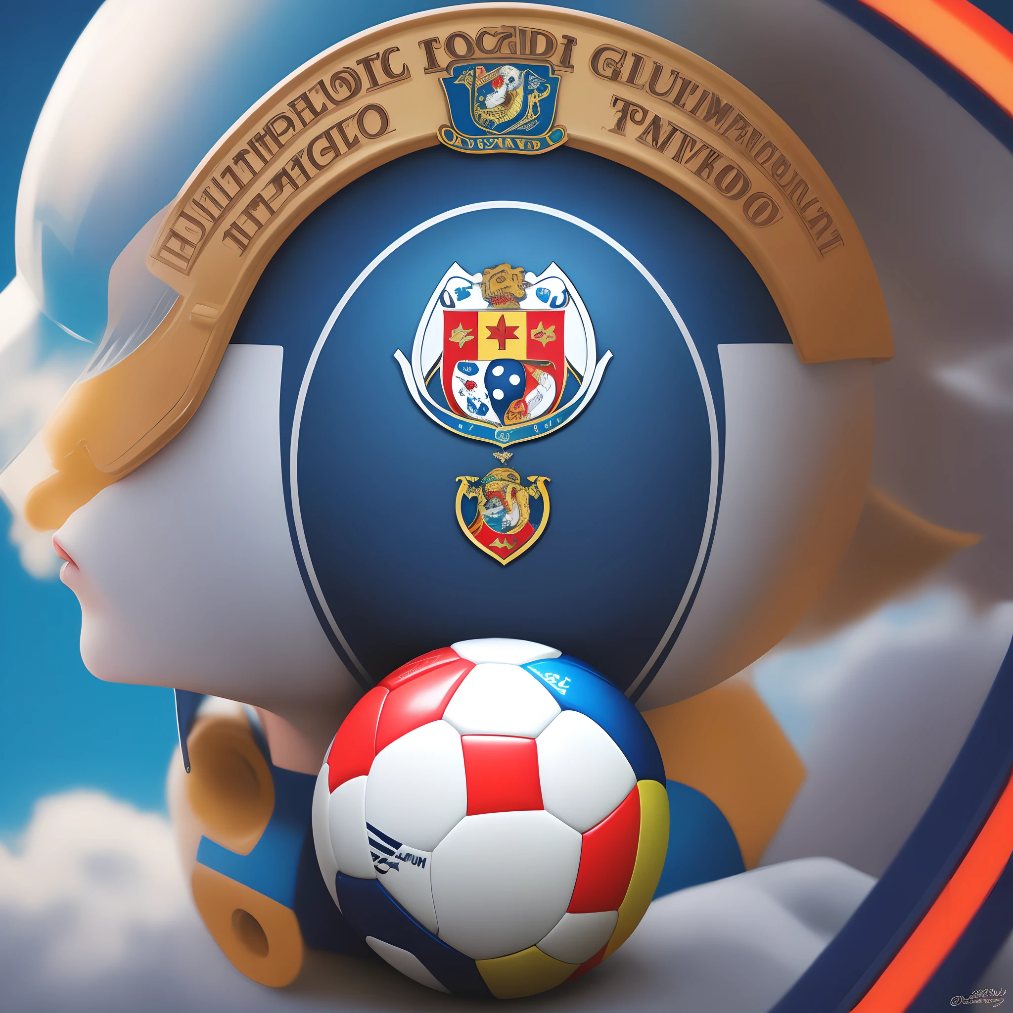 Escudo de futebol futurista