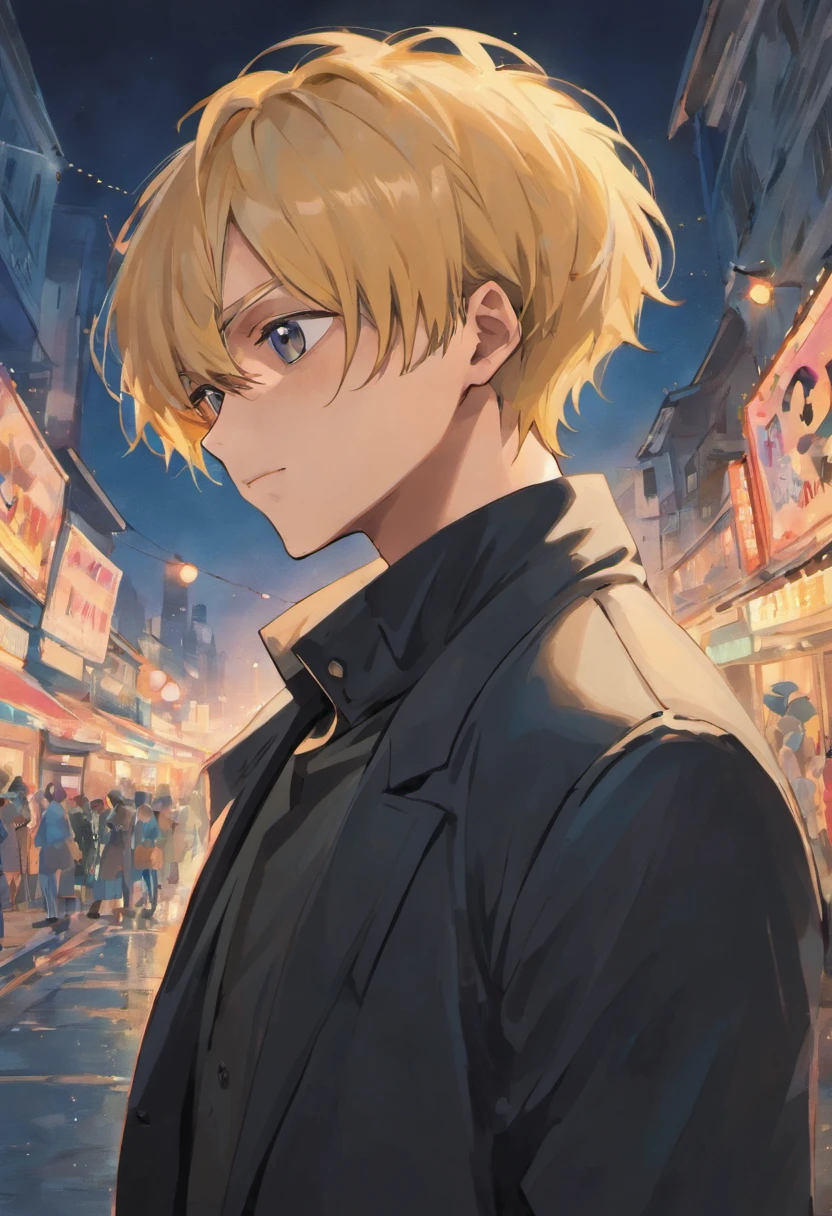 "a detailed artwork by Sanji in an overcoat and a black shirt wearing sunglasses over his face with a serious expression, One piece, 4K, 8k, FULL HD, Corps entier, One piece Art Style, Hyperrealistic drawing style, Clean and detailed anime art, city background, Sanji, Sanji human."