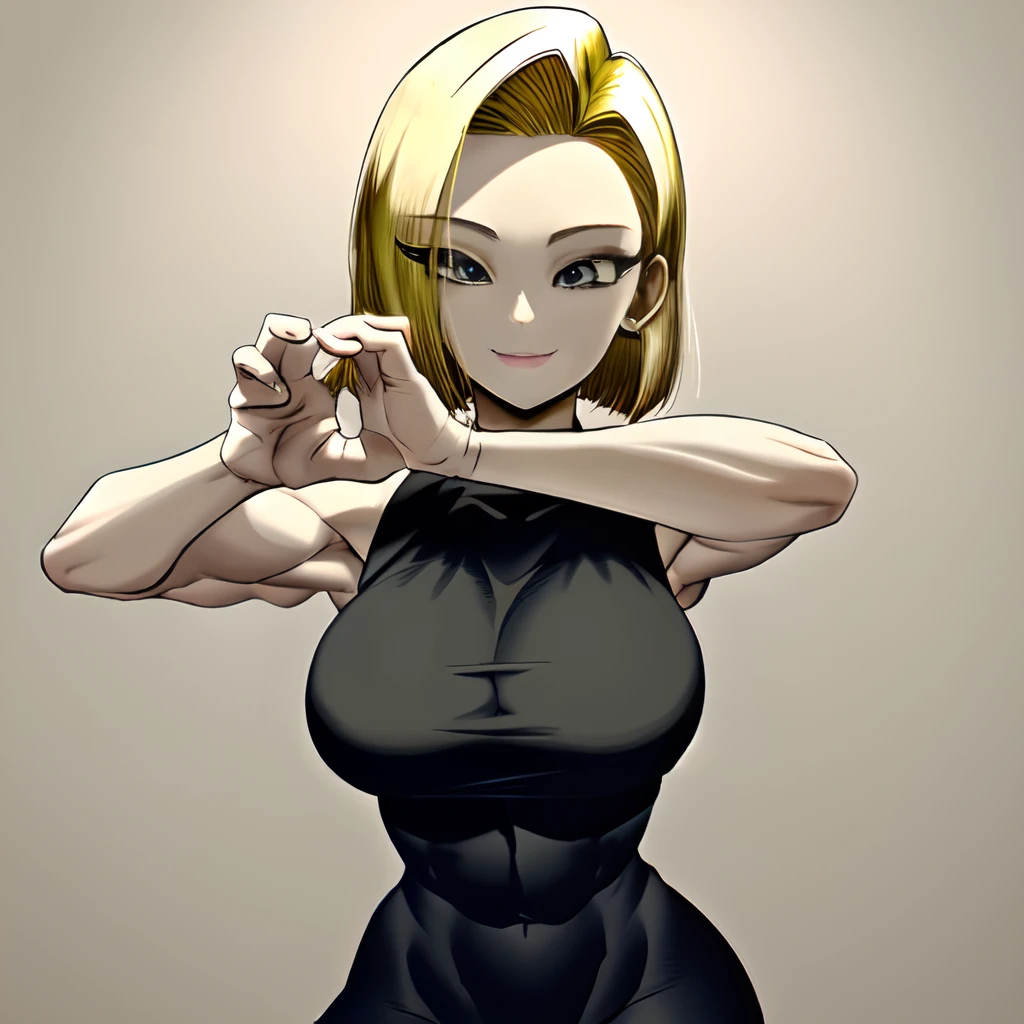 a close up of a person empyt hand, distorted pose, creepy pose, anime pose, shooting pose, ambient occlusion:3, a-pose, neutral pose, hands behind her body pose!, default pose neutral expression, t pose, pose(arms up + happy), ambient occlusion, holding a pudica pose, scary pose, (((muscular))), huge breasts, thick thighs, solo, happy, erotic, bare feet, white background, android 18,  beatifull, very detailed fingers, very detailed hand, perfect_hands, well-detailed fingers, well-detailed hand, perfect, well-detailed fingers, well-detailed hand, perfect_hands, perfect, GoodHands-beta2, Furtastic_Detailer, ((empty hands)), android_18, and18, 1girl