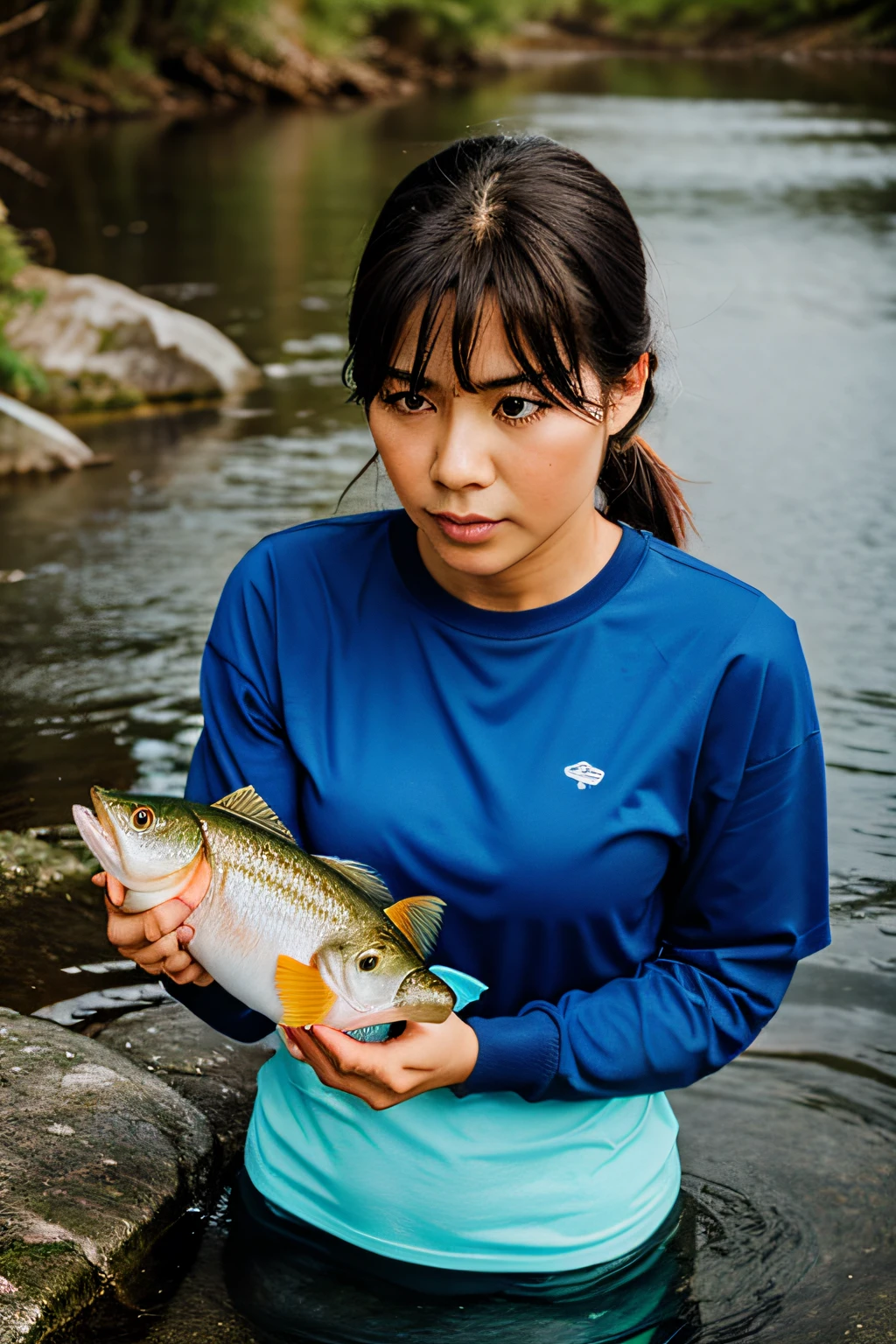 Be patient and calm—for no one can catch fish in anger
