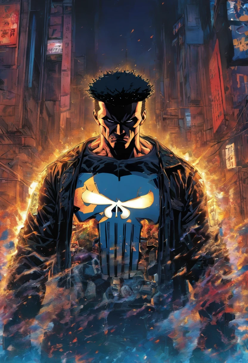 The Punisher at 19 ,Yusuke Murata Artstyle, Anime One Punsh Man Style d’art anime