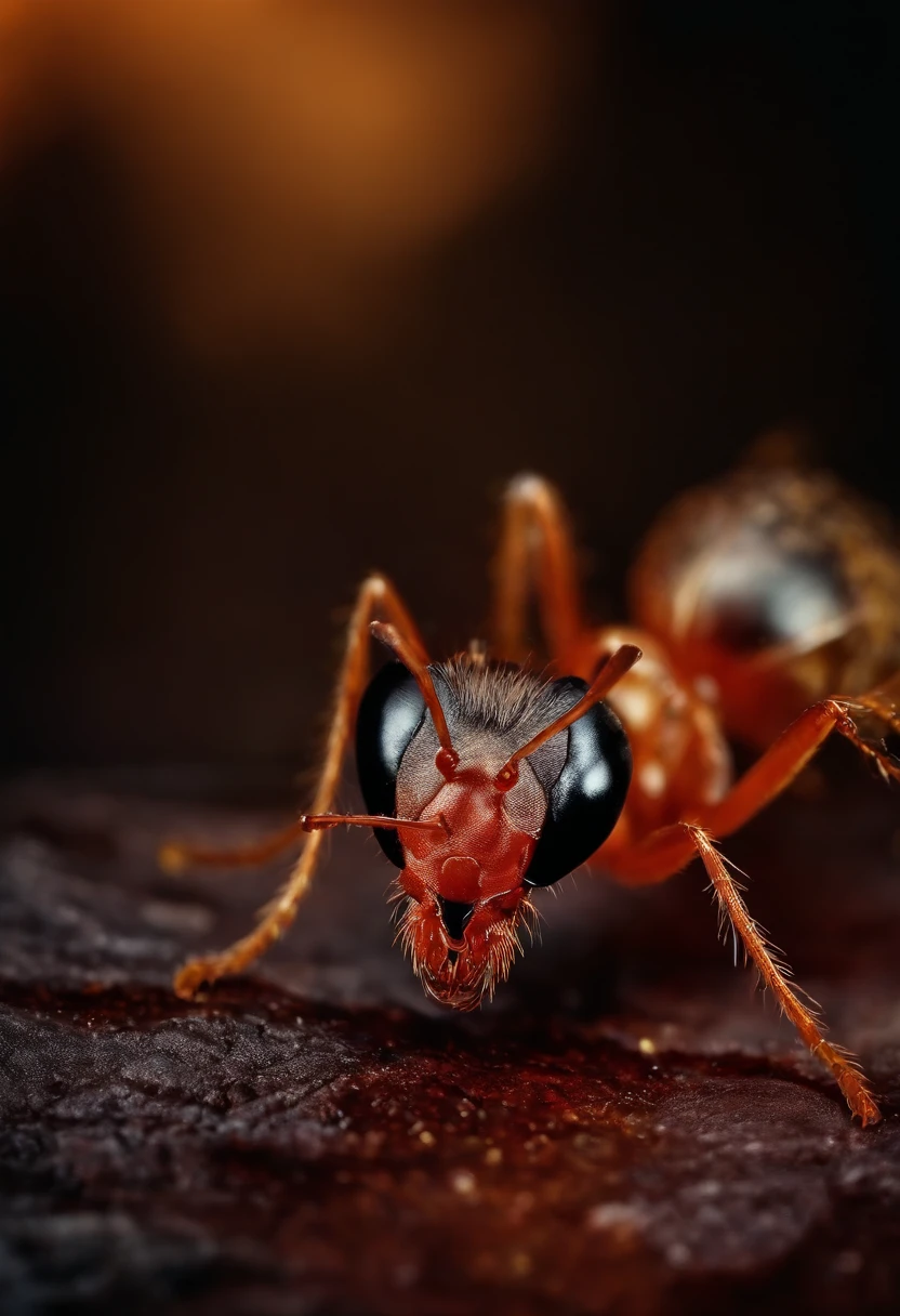 an ant in Christmas night