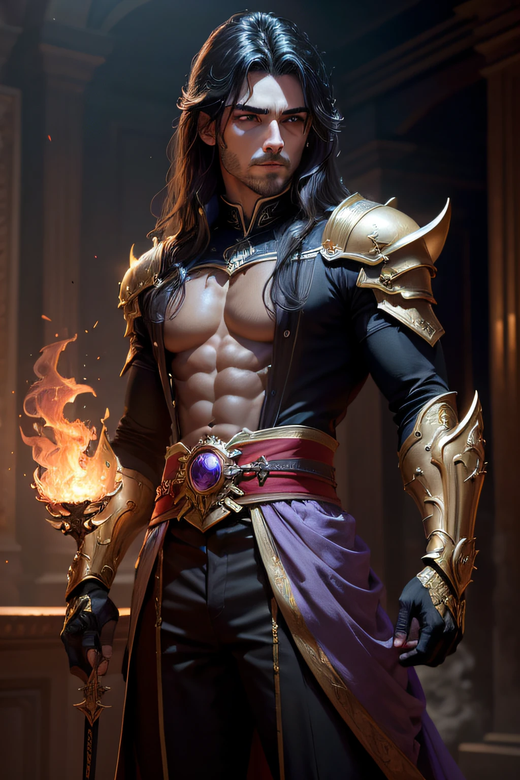 a warrior of light. (masterpiece, best quality: 1.2), super detailed, highest detail. man/