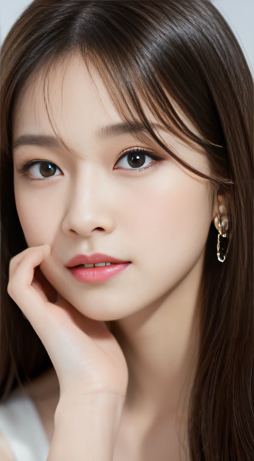 (((32K,very high res, high detailing, highly accurate,Masterpiece Girl 1))),Raw photo & realistic atmosphere,beautiful dark blue eyes,Detailed mouth,Glossy lips,Detailed eyebrows,Soft white skin that shines with every detail,,Eyes drawn in detail、Very beautiful eyes with azure eyes,Detailed lips、Very beautiful face,Very well-formed face、Lifelike face,shiny beautiful lips,Beautiful eyebrows,Infinite reality,Best design,（Insanely cute Japan 16-year-old girl,Healthy style,Beautifully shaped breasts,Very cute beautiful girl,Little Girl：1.5）,Best Natural Makeup,Japanese ido,Korean Idols,Young sensual idol,Moist eyes,Dark beautiful eyes,Beautiful butt,beauty legs,,camel's foot,,Skinny Fingers,Detailed elongated legs：1.3),超A high resolution、,Natural and realistic face,Back lighting,Pure eyes are too cute,(((photorealisim))),Reality Live Action,（Fashionable earrings,,a necklace,A bracelet,gyuru,Glossy nail art：1.6）,（Sexy underwear with detailed design,Slit skirt,19 year old loli girl,light brown hair,short-cut,独奏,Natural makeup close to no makeup：1.7）,Night in Shibuya,（Face forward and lean forward,Upper body close-up,breast closeup,From directly above, Shot from the sky Face approaching and waiting for kiss,amorous,closing eye：1.8）