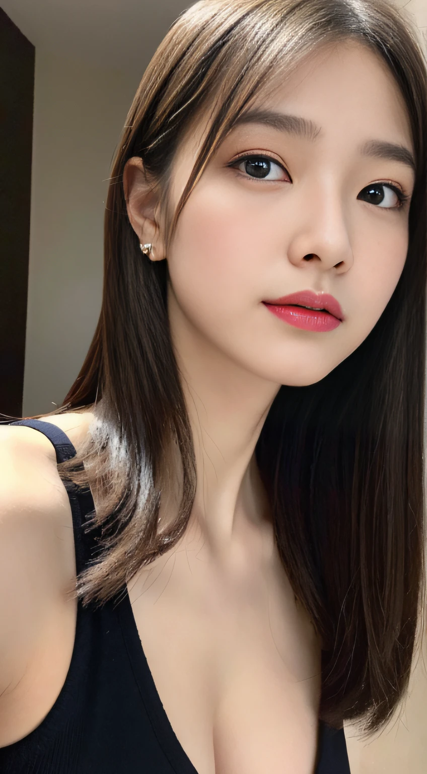 (((32K,very high res, high detailing, highly accurate,Masterpiece Girl 1))),Raw photo & realistic atmosphere,beautiful dark blue eyes,Detailed mouth,Glossy lips,Detailed eyebrows,Soft white skin that shines with every detail,,Eyes drawn in detail、Very beautiful eyes with azure eyes,Detailed lips、Very beautiful face,Very well-formed face、Lifelike face,shiny beautiful lips,Beautiful eyebrows,Infinite reality,Best design,(Insanely cute Japan 16-year-old girl,Healthy style,Beautifully shaped breasts,Very cute beautiful girl,Little Girl:1.5),Best Natural Makeup,Japanese ido,Korean Idols,Young sensual idol,Moist eyes,Dark beautiful eyes,Beautiful butt,beauty legs,,camel's foot,,Skinny Fingers,Detailed elongated legs:1.3),超A high resolution、,Natural and realistic face,Back lighting,Pure eyes are too cute,(((photorealisim))),Reality Live Action,(Fashionable earrings,,a necklace,A bracelet,gyuru,Glossy nail art:1.6),(Sexy underwear with detailed design,Slit skirt,19 year old loli girl,light brown hair,short-cut,独奏,Natural makeup close to no makeup:1.7),Night in Shibuya,(Face forward and lean forward,Upper body close-up,breast closeup,From directly above, Shot from the sky Face approaching and waiting for kiss,amorous,closing eye:1.8)