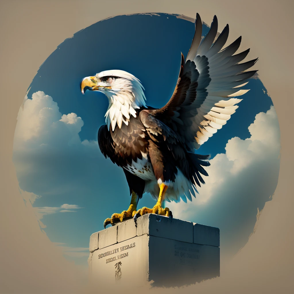 Eagle made of screws