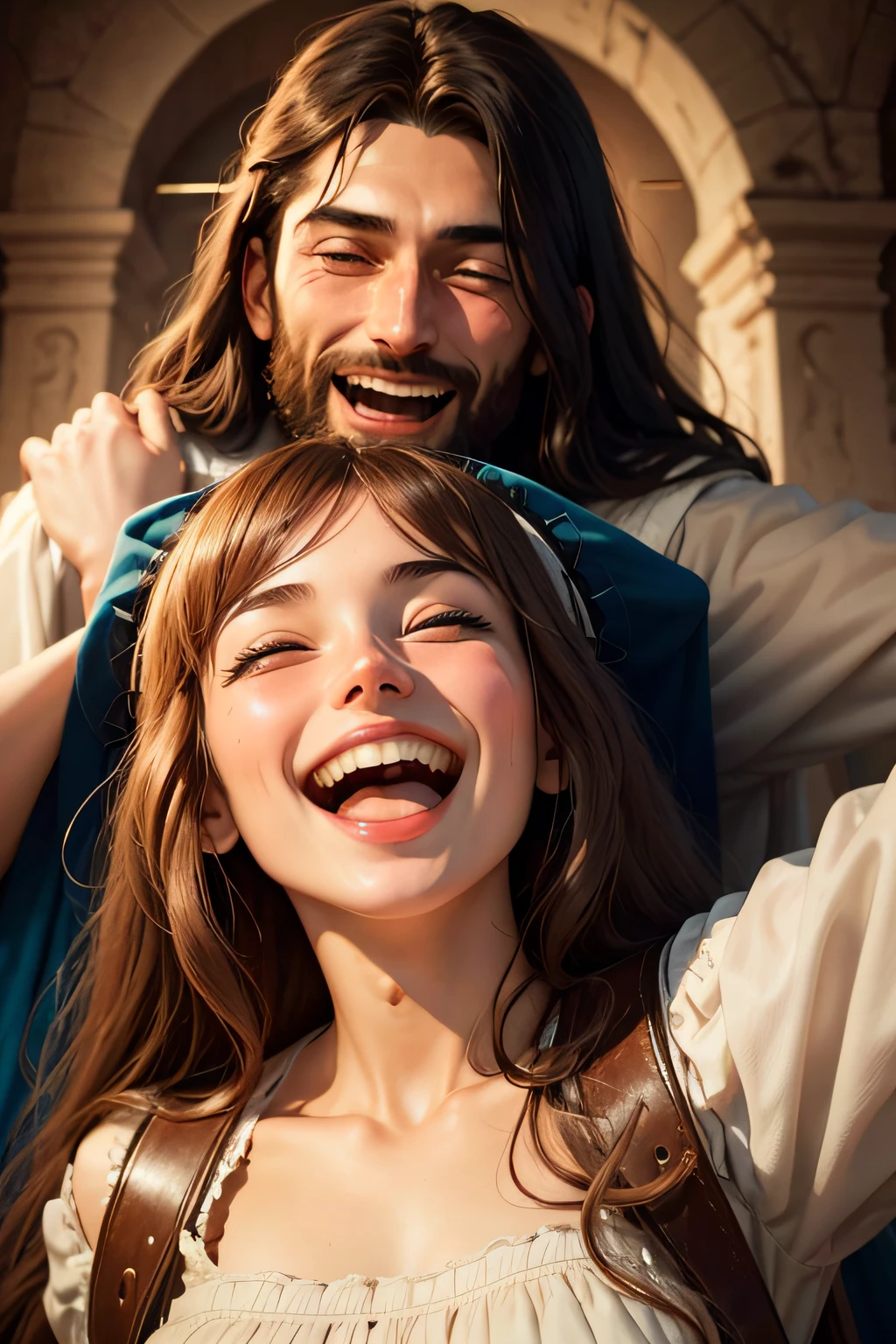 jesus and maria laughing