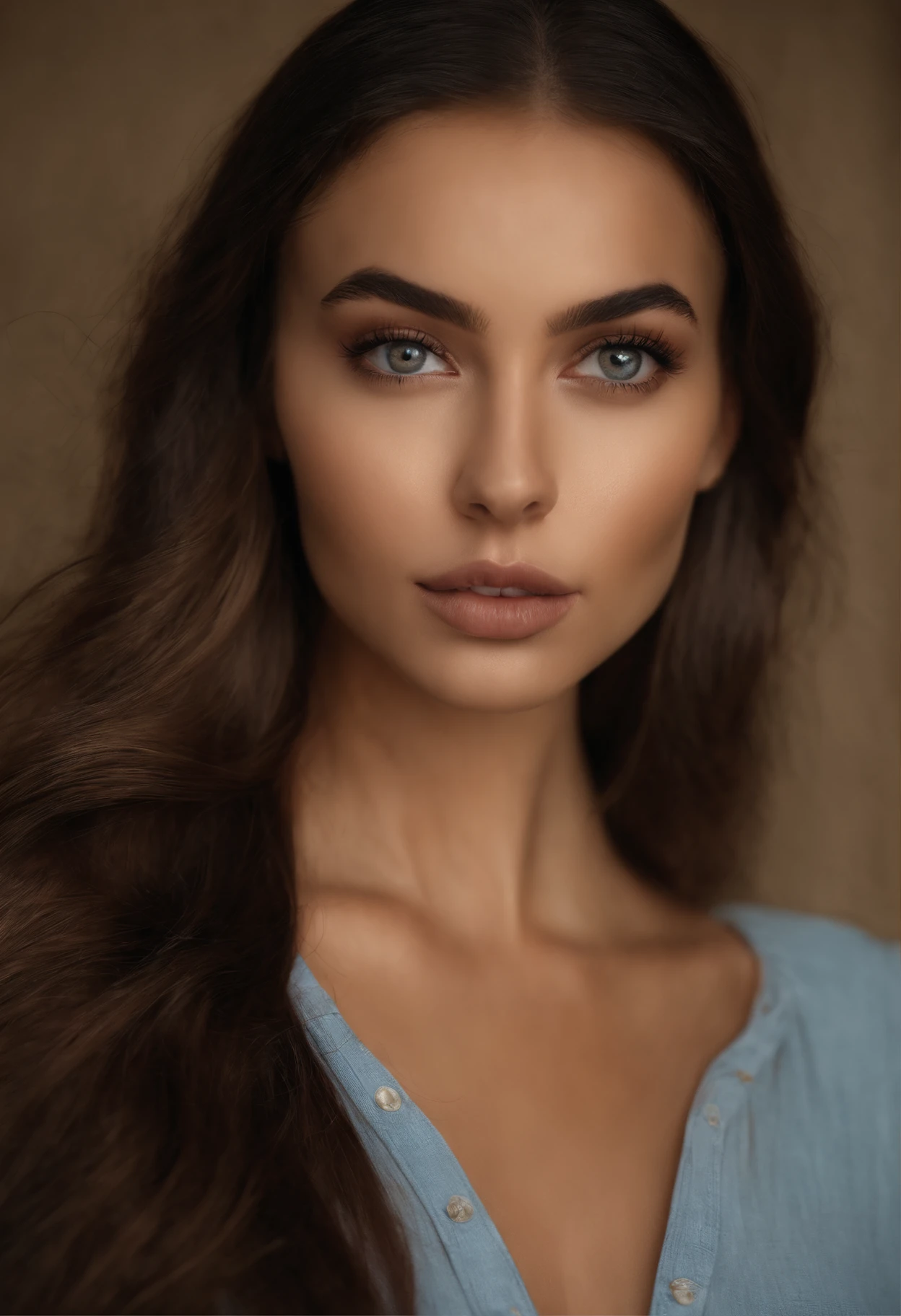 S mujer morena Arafed mujer con una camiseta blanca sin mangas y un cuello, Chica sexy con ojos azules, arabic, Retrato Sophie Mudd, brown hair and large eyes, selfie de una mujer joven, Camera eyes, Violeta Myers, sin maquillaje, Maquillaje natural, staring directly into camera, cara con artgram, maquillaje sutil, Gran foto de cuerpo entero, penetrantes ojos verdes,Completely naked hernudo show show you Show the footprints which is Mexican masterpiece, ultra realista, 32K, fondo de pantalla CG 8k extremadamente detallado, La mejor calidad, Los Alpes suizos, Suiza, (dark red dress from line A), ((spring day)), olas playeras con una parte lateral, gota para la oreja, dama, cuello, con ropa Vestido para salir