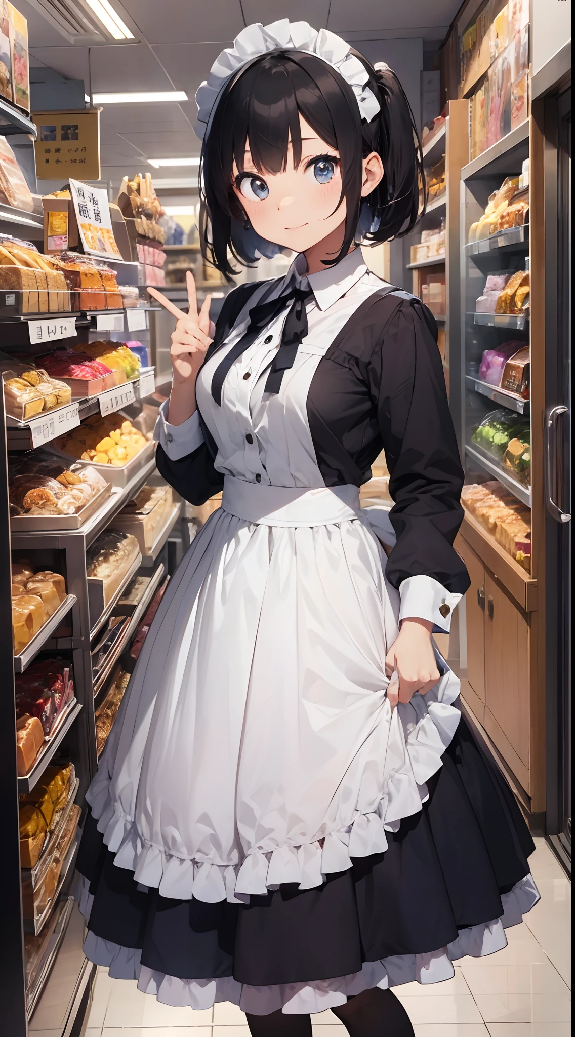 Maid:Bob has to、Her eyes are green and she has a bright smile、The uniform is a classic maid outfit of black and white, with a long skirt and ankle-length、The apron looks white and neat.、In the hand is holding a tray background:In the maid café、There is a counter, table and chairs、Menus and posters are on the walls、You can see the city from the window、The inside of the store is bright, clean and has a fashionable atmosphere The main character:The maid is a college student who works at a maid café.、A girl who has an otaku hobby and likes maid clothes。She is kind and polite to her customers.、time々I'm going to do a jerk.。She falls in love with a man she meets at a maid café.、There is a secret that the man was actually a professor at her university.