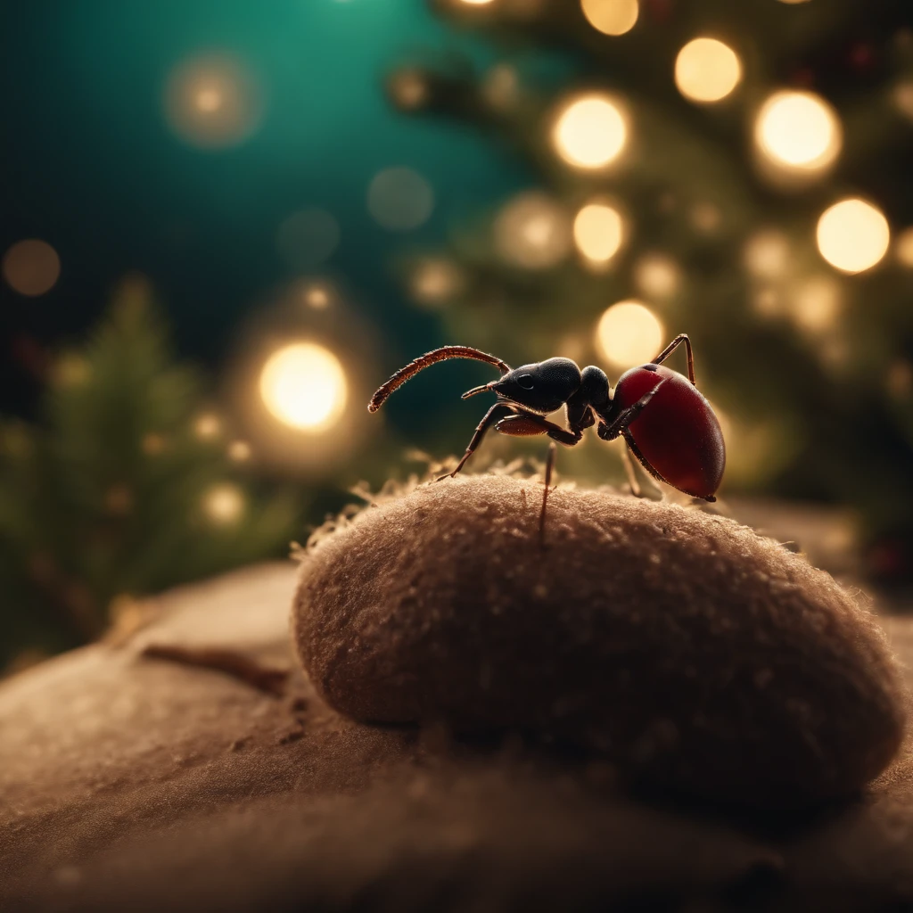 an ant in Christmas