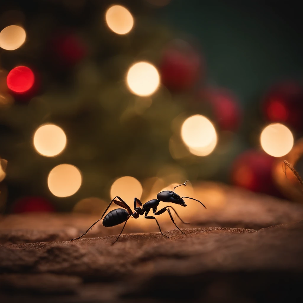 an ant in Christmas