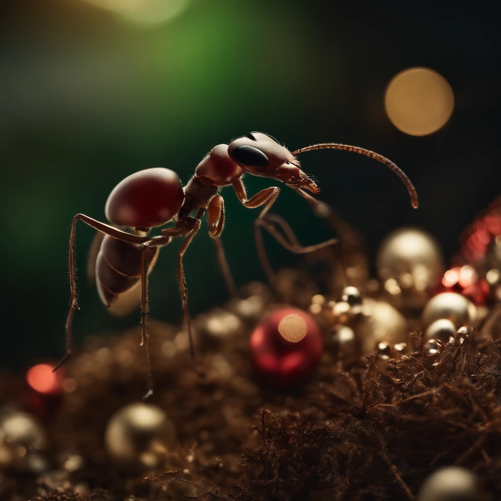 an ant in Christmas