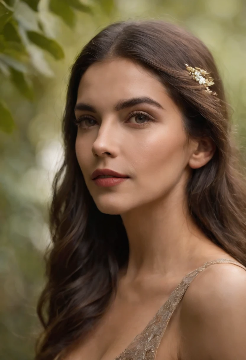 bela mulher semi nua molhada e com ferimentos em dia chuvoso cheio de raios no ceu , em ambiente pos apocaliptico segurando um machado