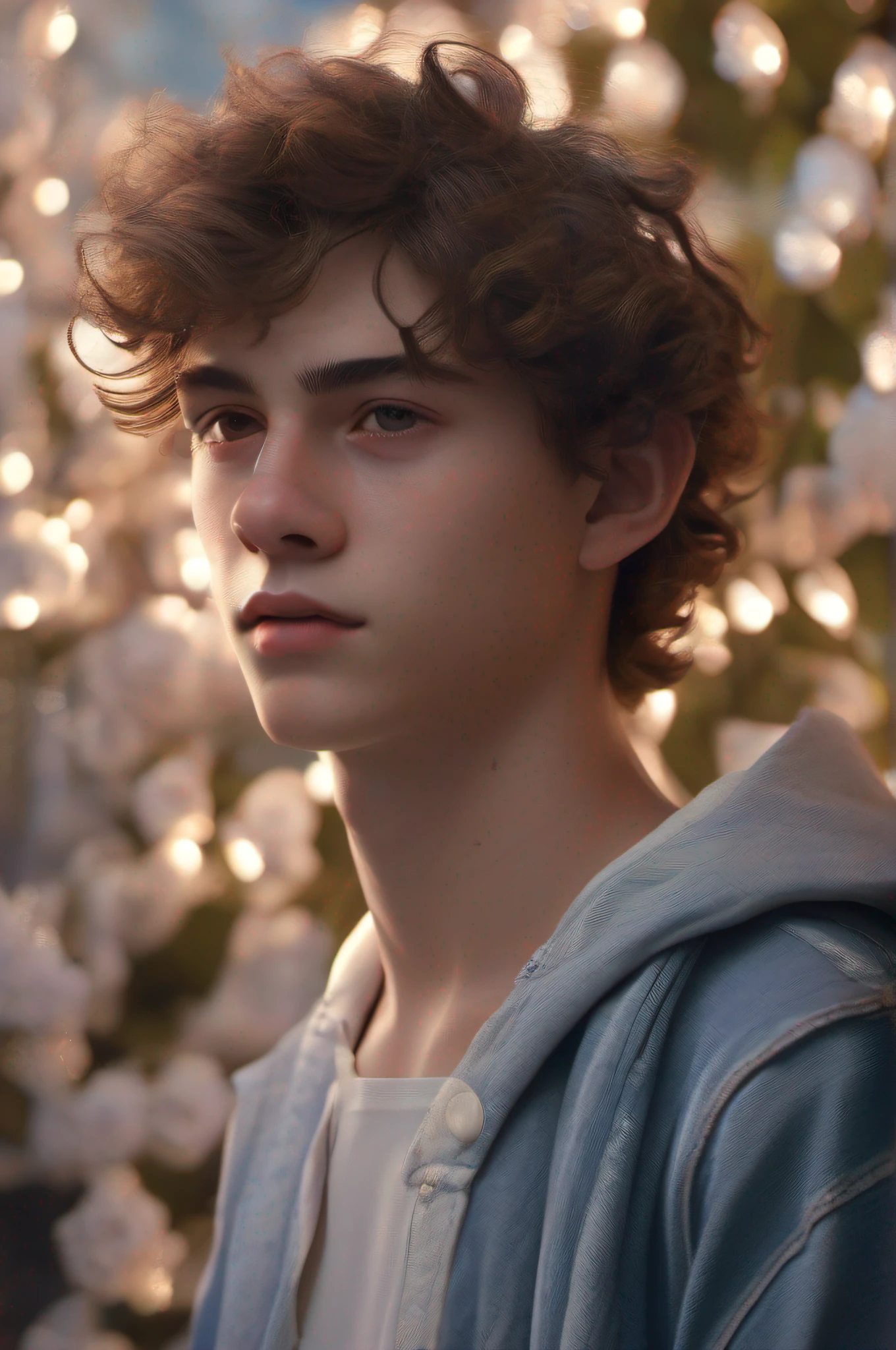personagem masculino, Teenager with an angelic appearance, adolescente, sorrindo levemente, perfect compositio, beautiful and intricate and insanely detailed octane rendering trend at the art station, 8K Artistic Photography, arte conceitual fotorrealista, soft natural volumetric cinematic perfect light