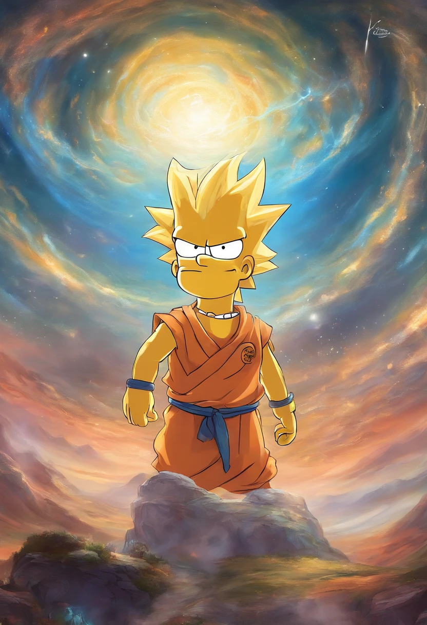 Bart Simpson vestido de goku
