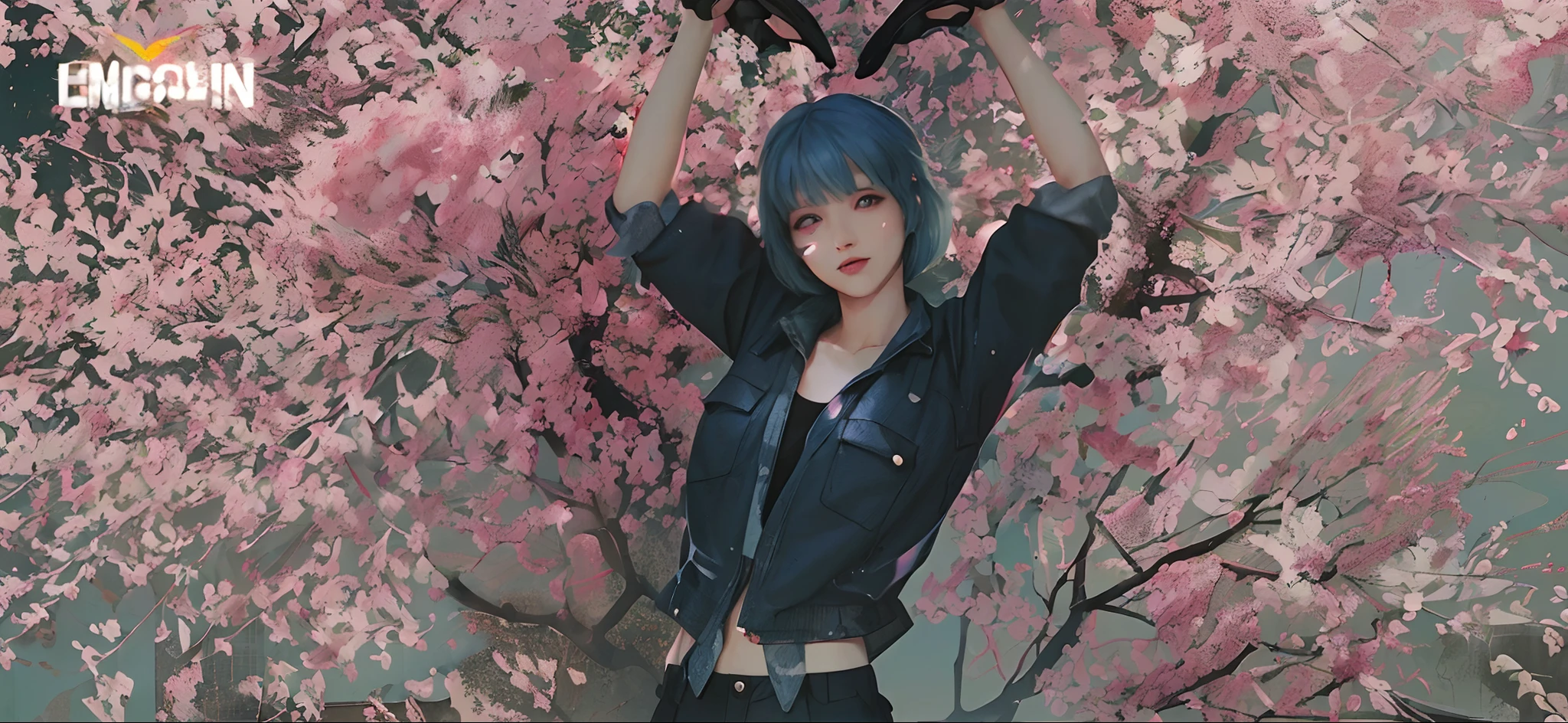 masterpiece portrait of smiling Rei Ayanami (evangelion), evangelion (Hideaki), caustics, high resolution illustration, red eyes, feminine, no pupils, blue hair, short hair, japanese school uniform, loafers, swpunk, synthwave, paint splatters, shaded flat illustration, digital art, trending on artstation, highly detailed, fine detail, intricate, splatter, outrun, vaporware, neon colors