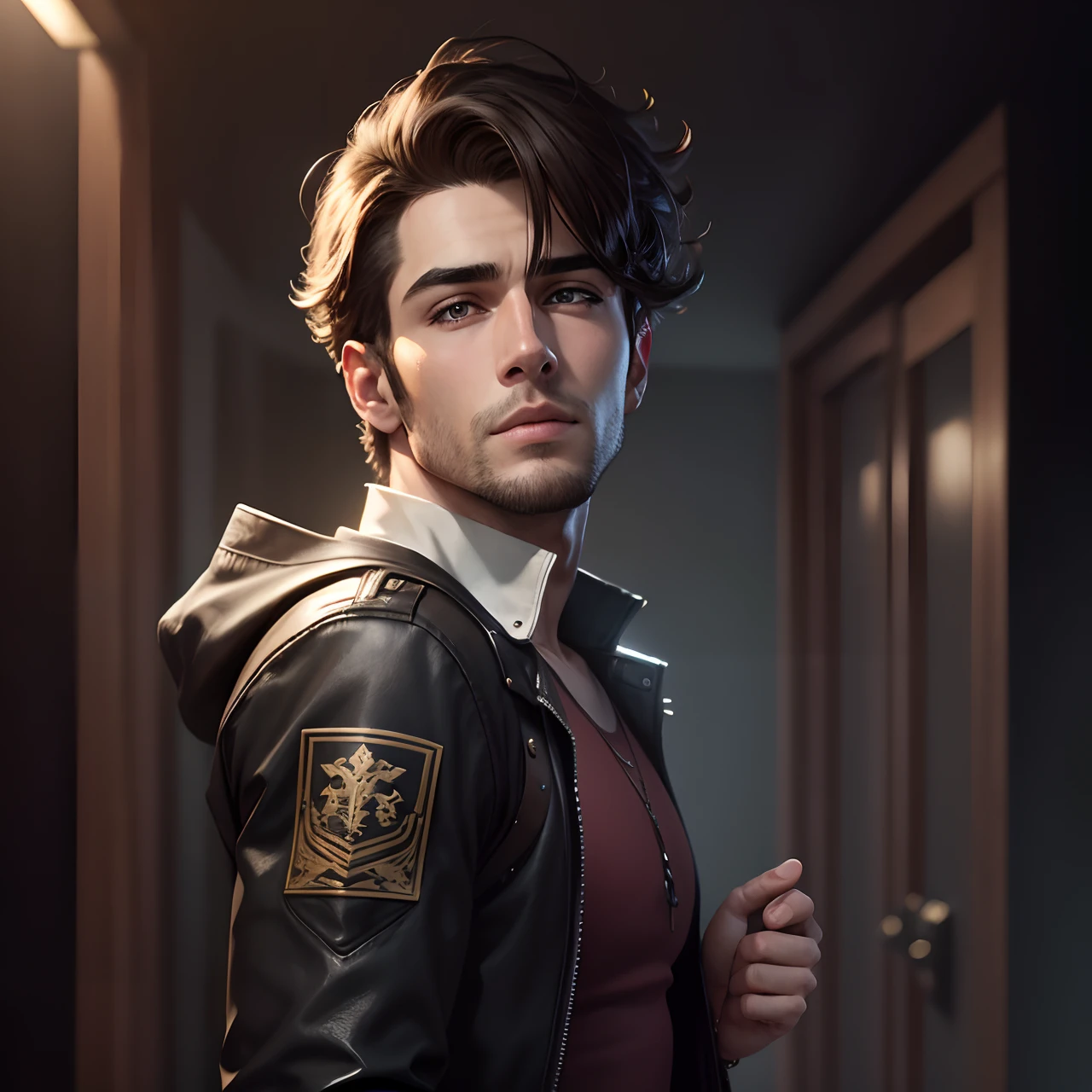 Change background, handsome boy, realistic face, 8k, ultra realistic]