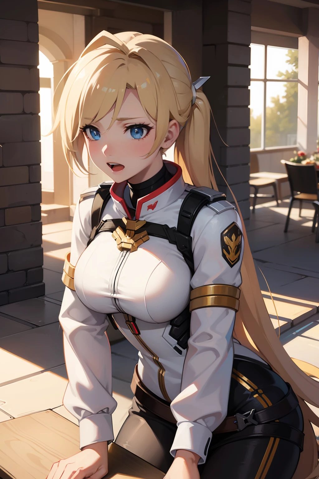 Mercy, Angela Ziegler, Overwatch, Game, sonrojarse, avergonzada,