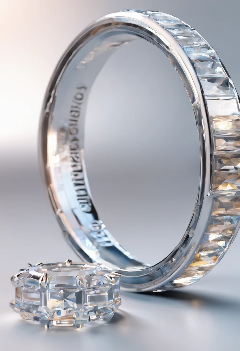 Ring ice cold white background camera in the very center