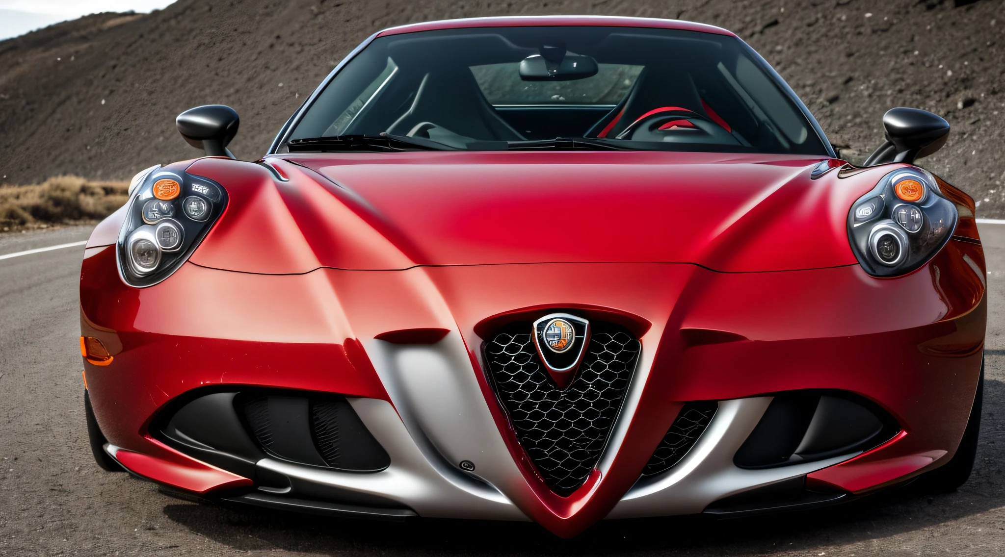 alfa romeo 4c spider,close-up photo,Photography,clear facial features,character concept art,Assembly Drawing,360 panorama,full body,cinematic shot,film lighting,