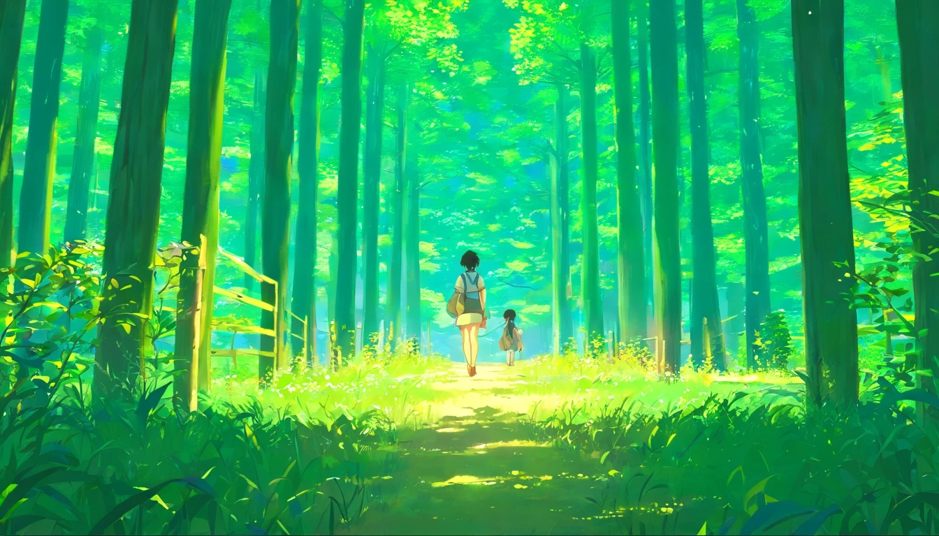 Tyndall Light,ln the forest,Don't show people。