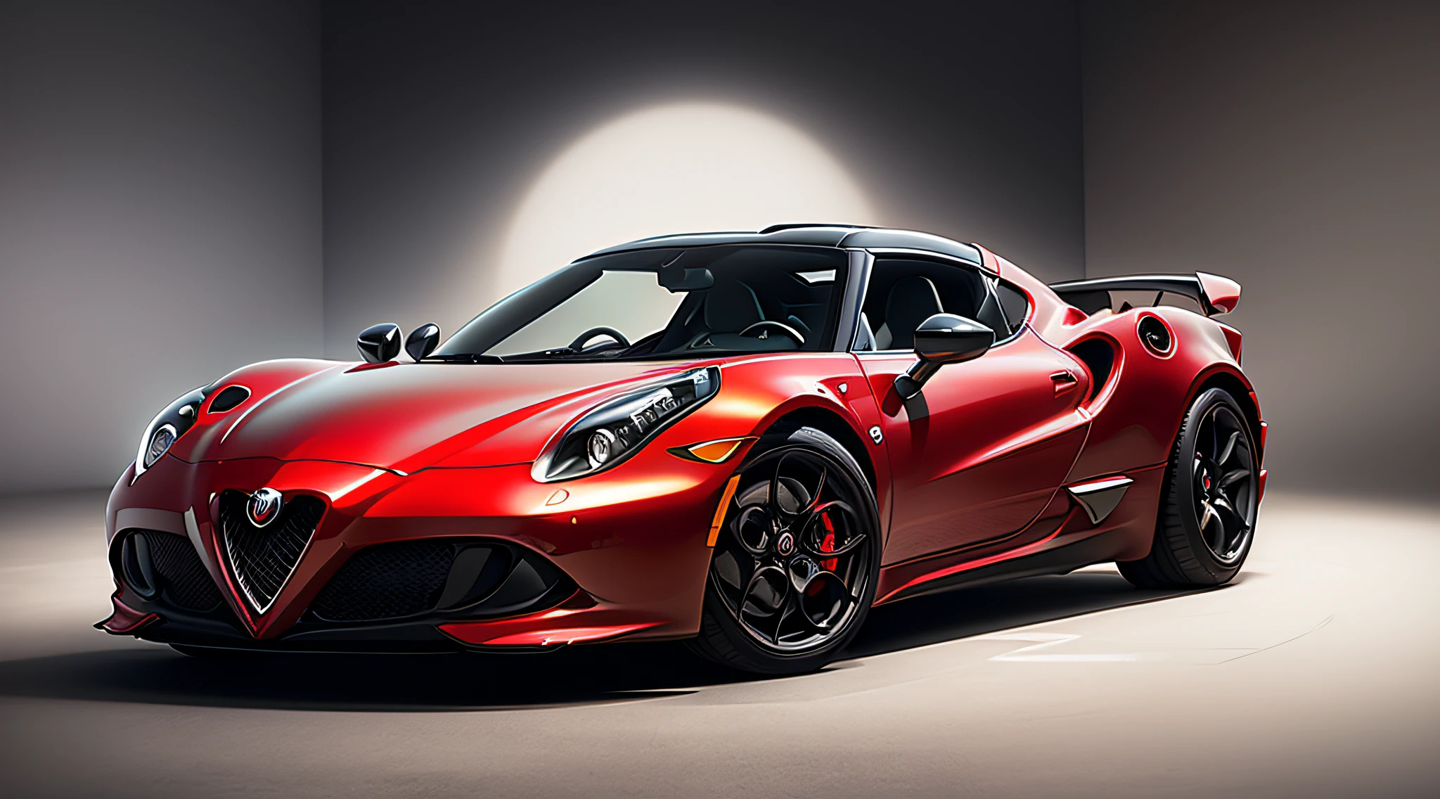alfa romeo 4c spider,close-up photo,Photography,clear facial features,car inner view, cushion, sterling, rpm meter,character concept art,Assembly Drawing,360 panorama,full body,cinematic shot,film lighting,