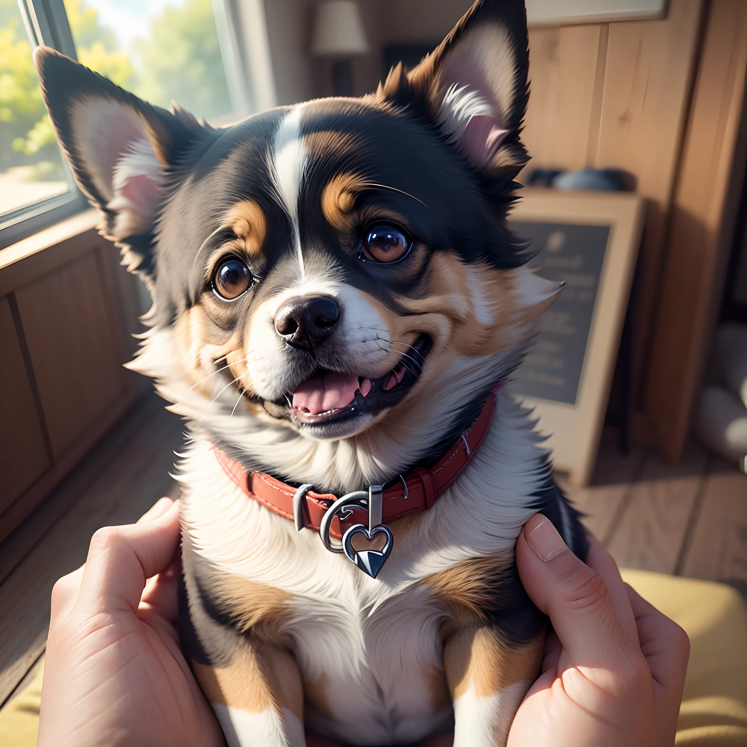 Dog inside the pocket realism 4k --auto --s2