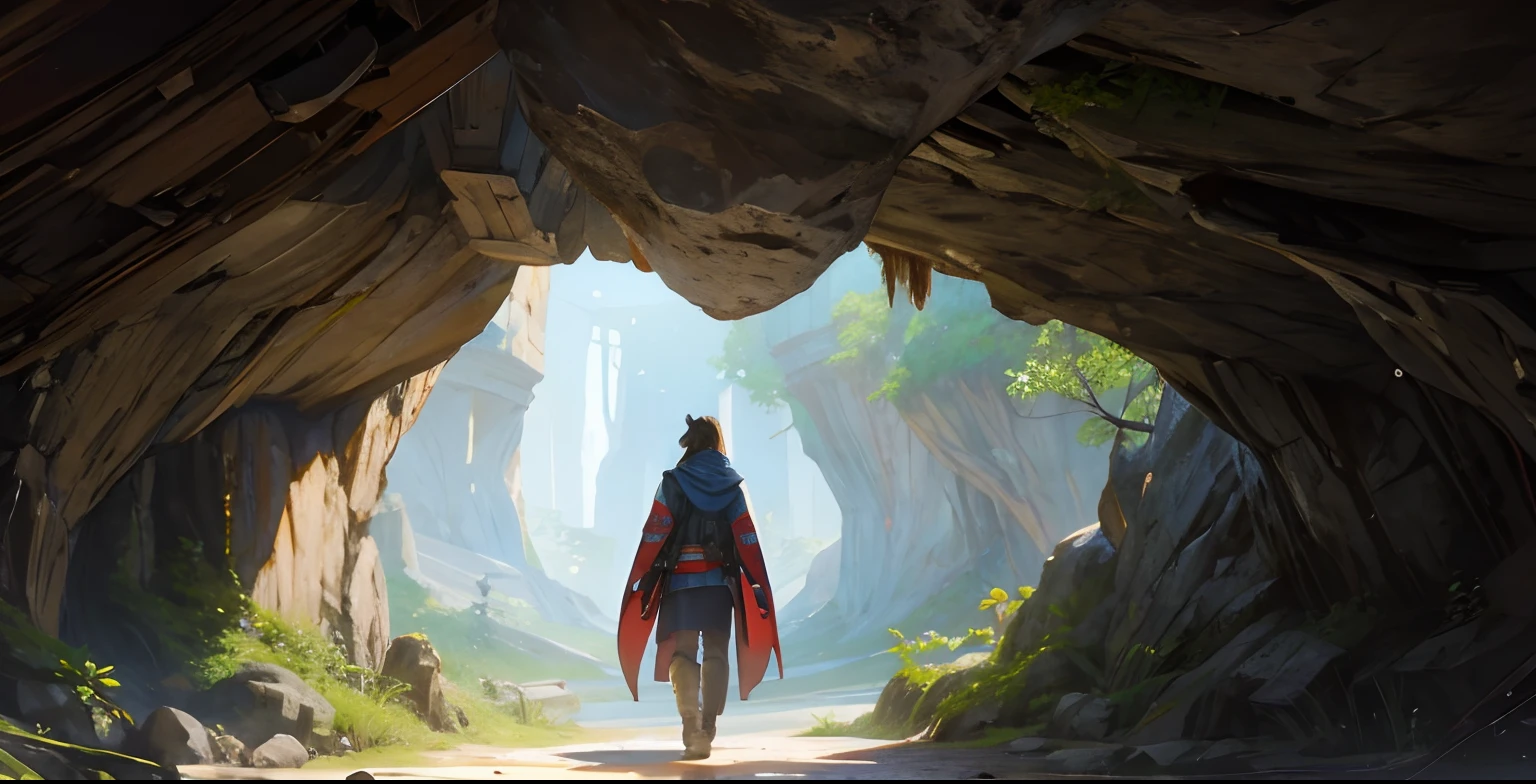 Cave with two pathways