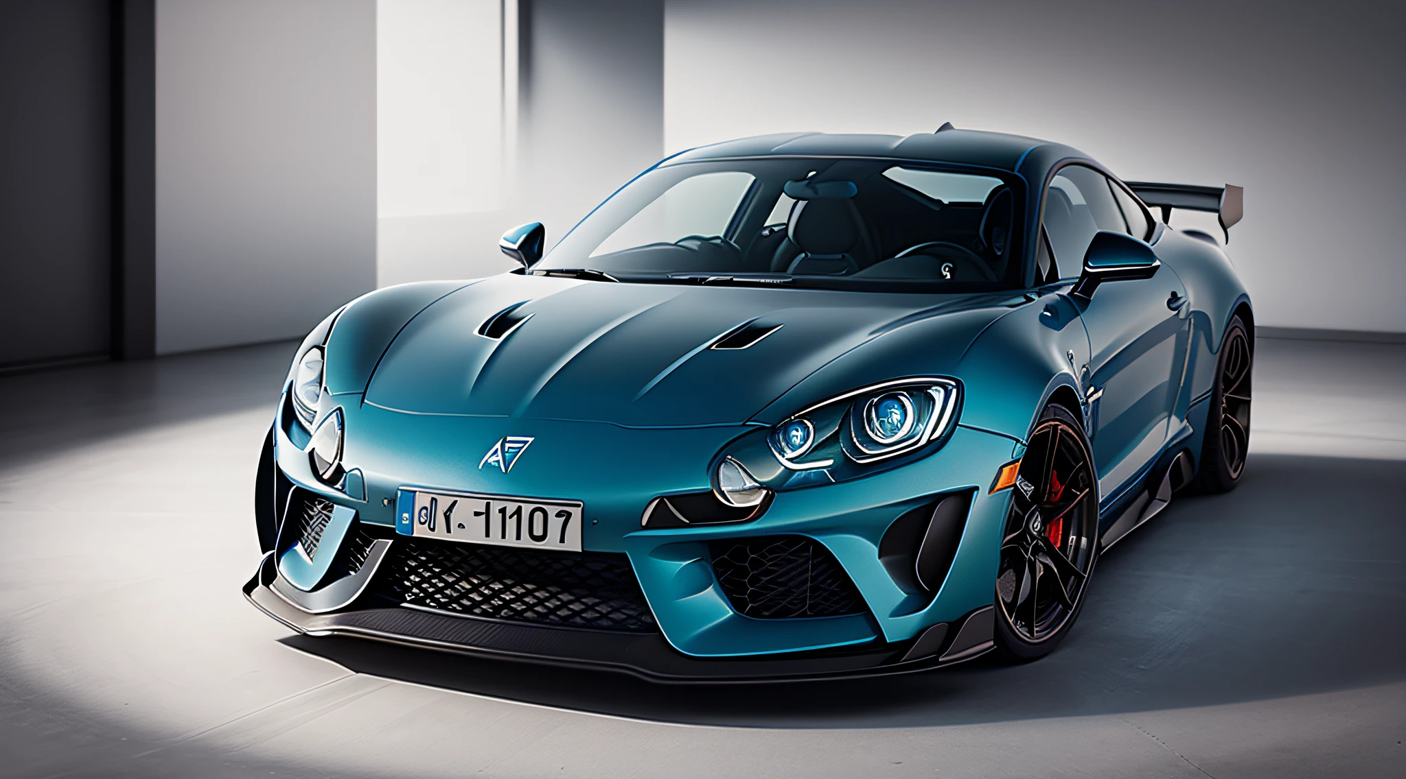 Alpine A110,close-up photo,Photography,clear facial features,car inner view, cushion, sterling, rpm meter,character concept art,Assembly Drawing,360 panorama,full body,cinematic shot,film lighting,