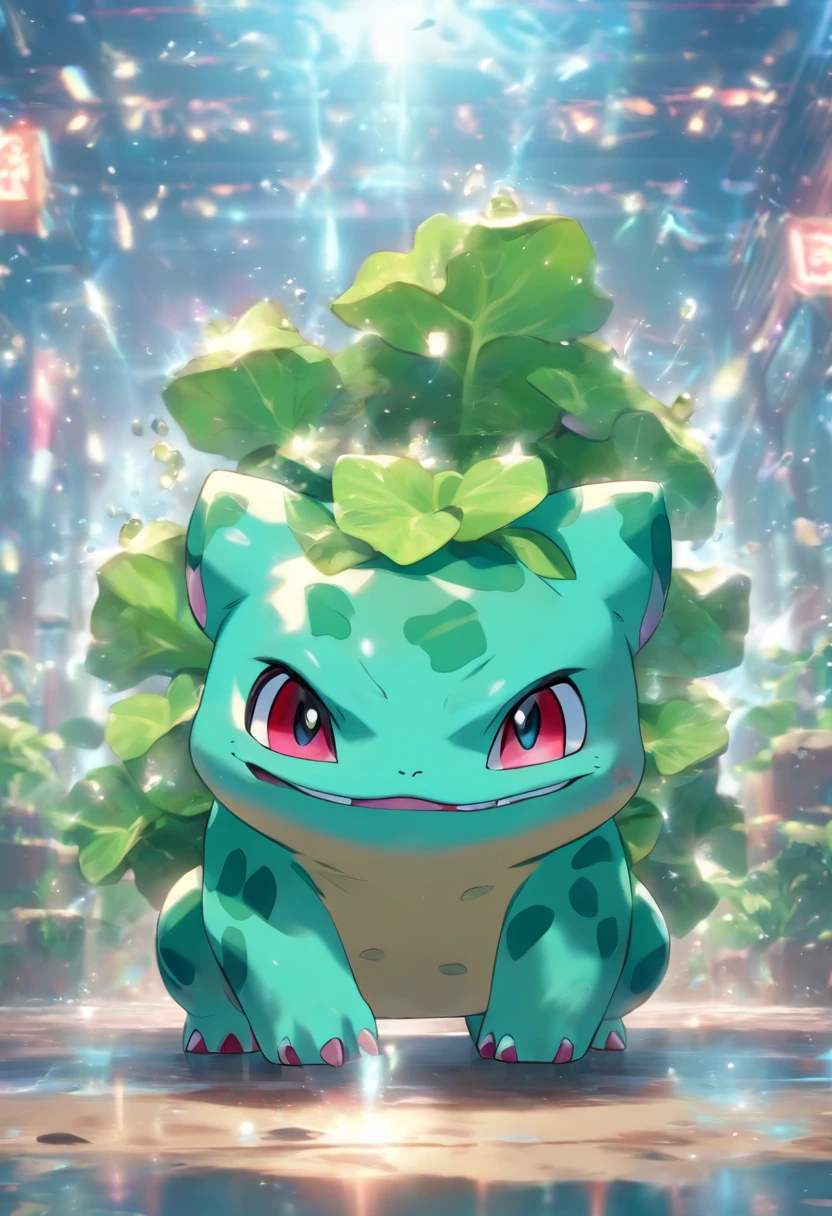 Bulbasaur is lifting weights,Highest image quality,Cinematic texture,A masterpiece,tmasterpiece,
