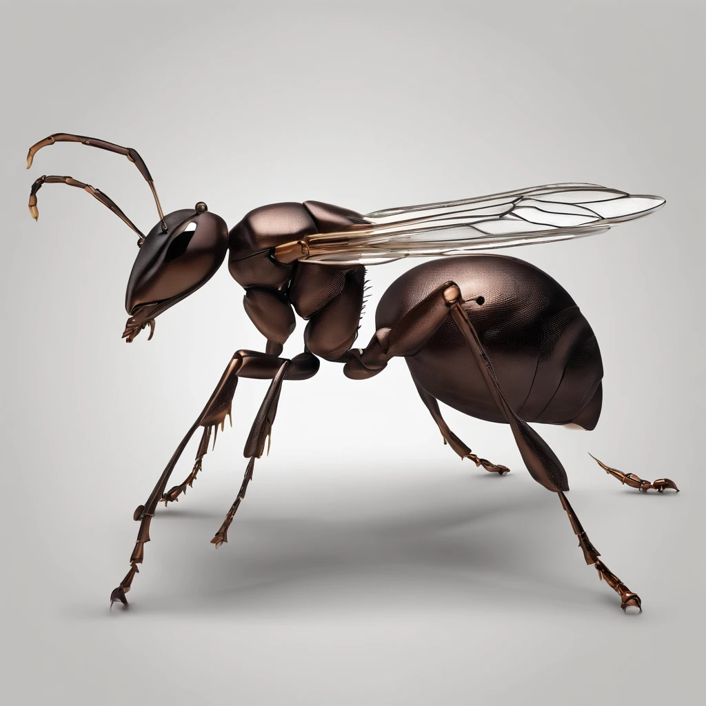an ant in Christmas with many gifts