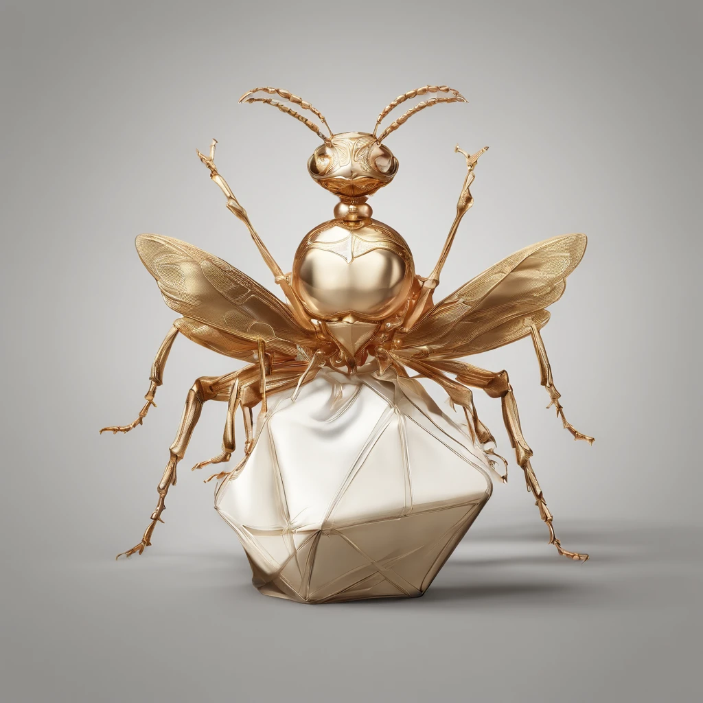 an ant in Christmas with many gifts