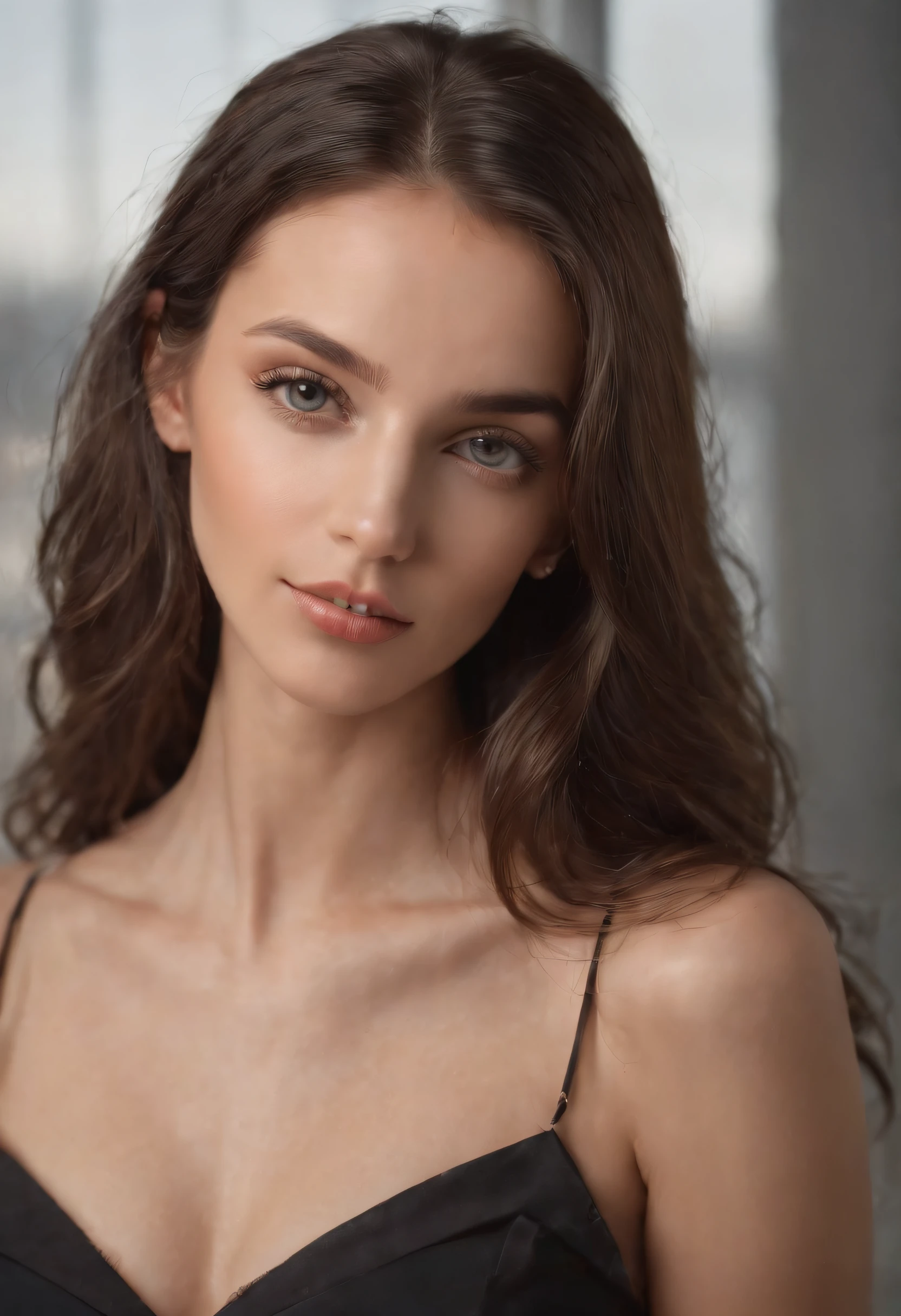 A portrait of beautiful Russian woman, attractive face