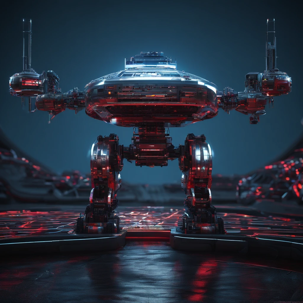 Mars Mo River alluvial plain East African Rift Valley region，Rock Sugar Onyx Nuclear Power Command Gunboat Platinum Cruiser Tower Snow Red Marble Glow Space Station 1:3 Models，mid day，Cyberpunk art of a，Rembrandt light，Detail portrayal，macro shot，surface reflection，high definition detail，Dingdall effect，Light and shadow intensification，The light shines，particle fx，3D modeling，Surface reflected light，detail-rich，The texture is delicate，Strong visual impact，Hyper-detailing，A high resolution，high saturated，Ray traching，Light and shadow effects，16K smooth，A high resolution