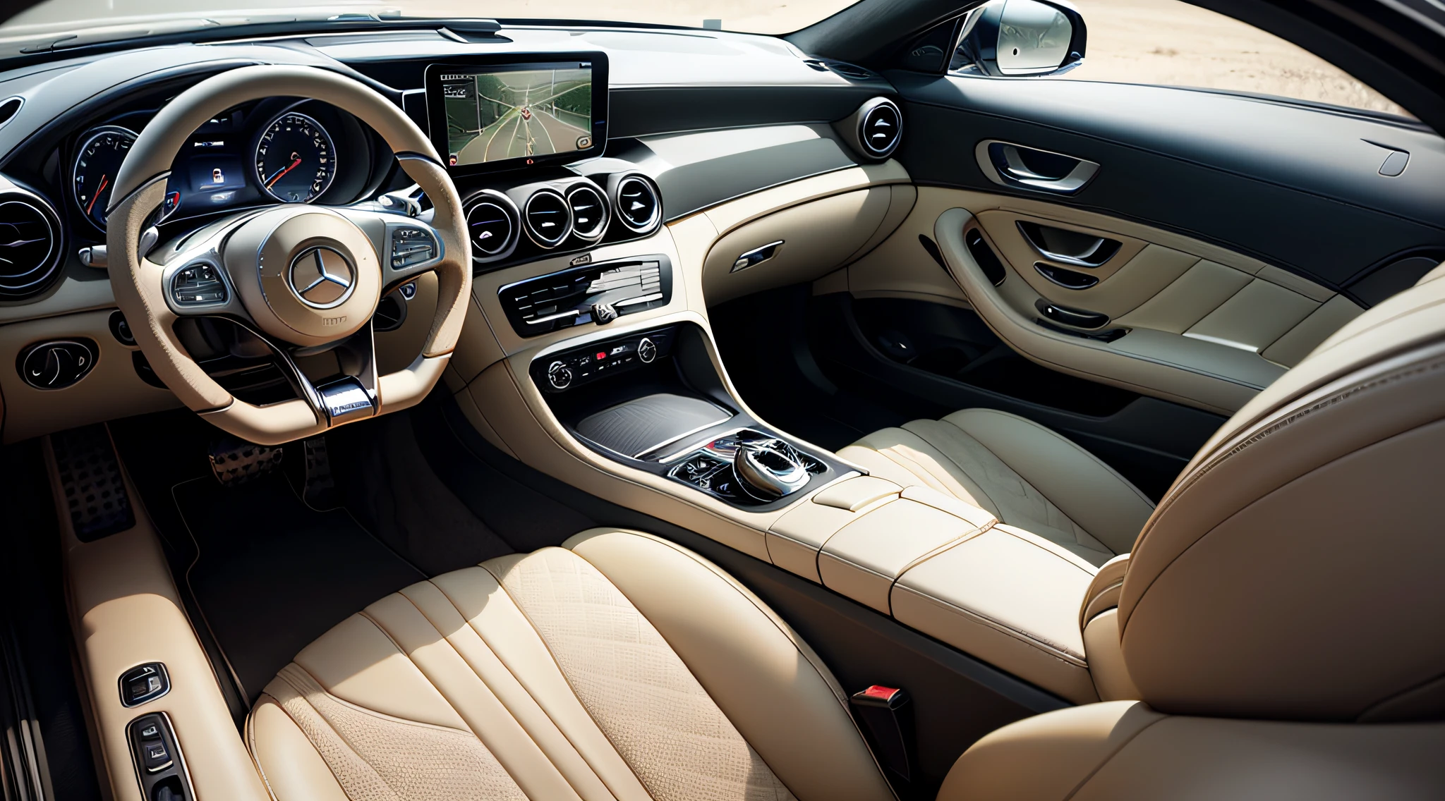 Mercedes Amg Gt. close-up photo, photography, the interior of a luxury car is clean and ready to be driven, bentley, highly detailed interior, leather interior, rich woodgrain, high end interior, finely detailed car, wood grain, luxury, luxurious, warm interior, wooden interior, royal interior, luxury materials, finely detailed features, luxury lifestyle, highly detailed car, inside of a car, beautiful interior