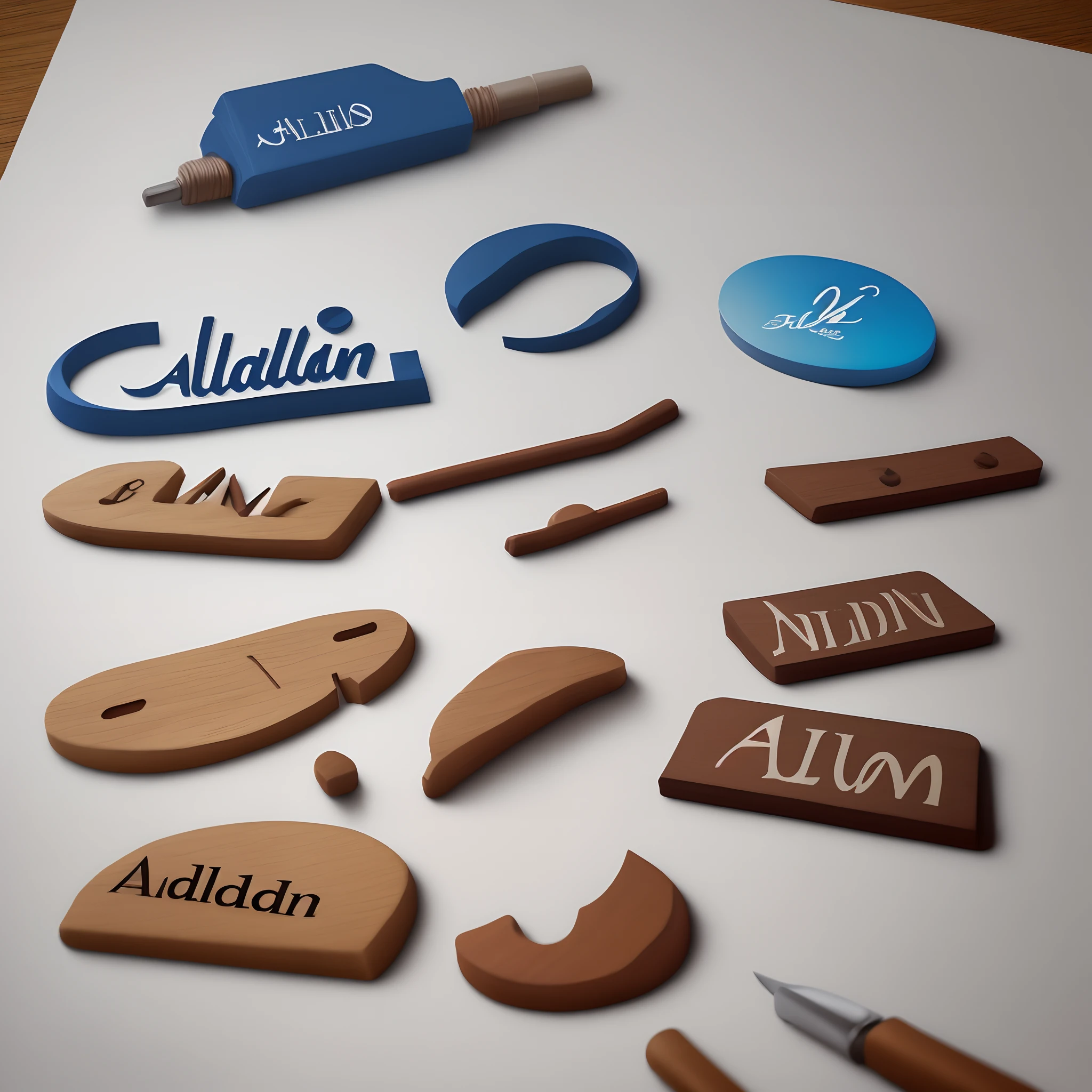 Create a simple logo with the name Aladdin