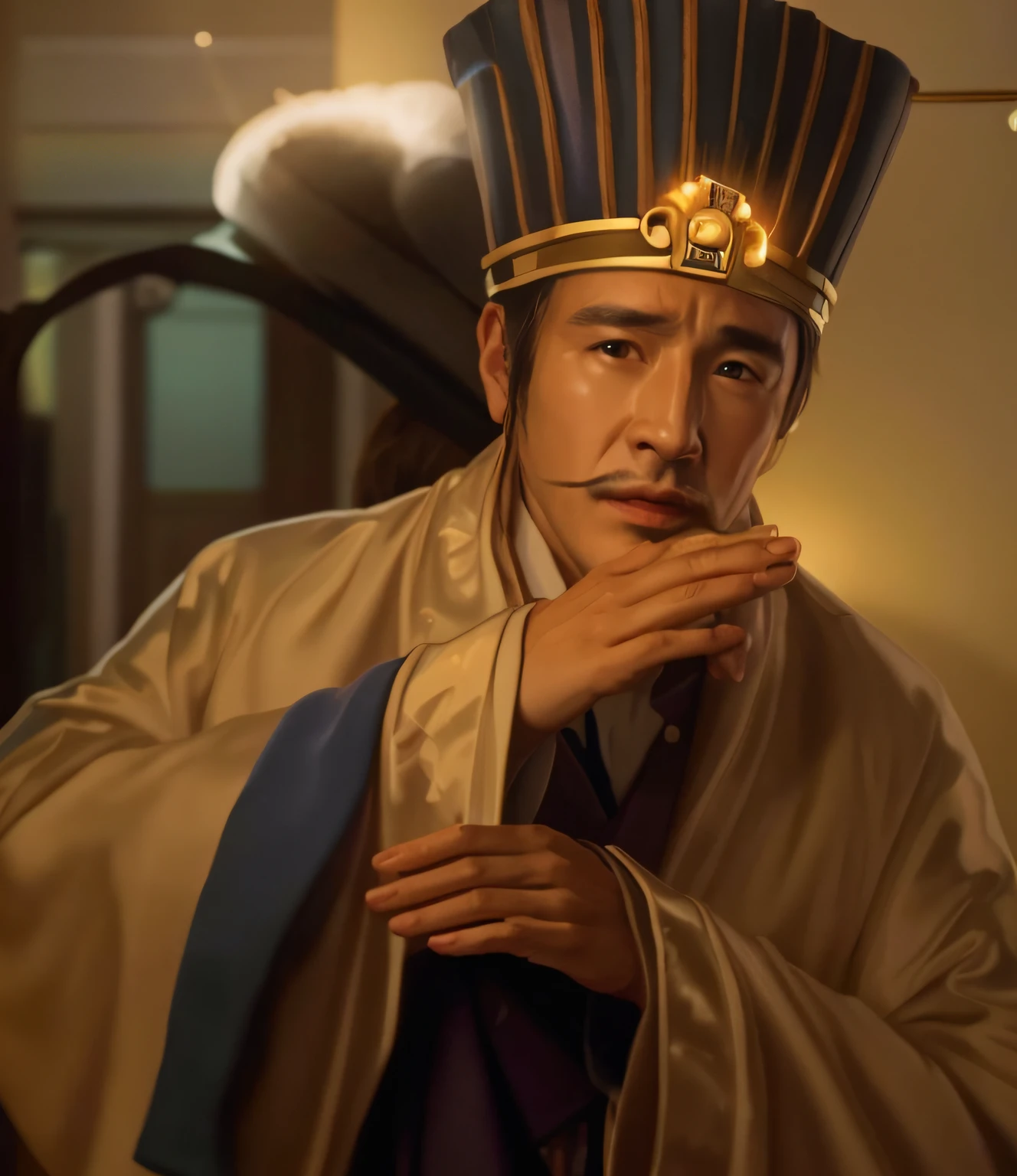 Man in Hat and Robe